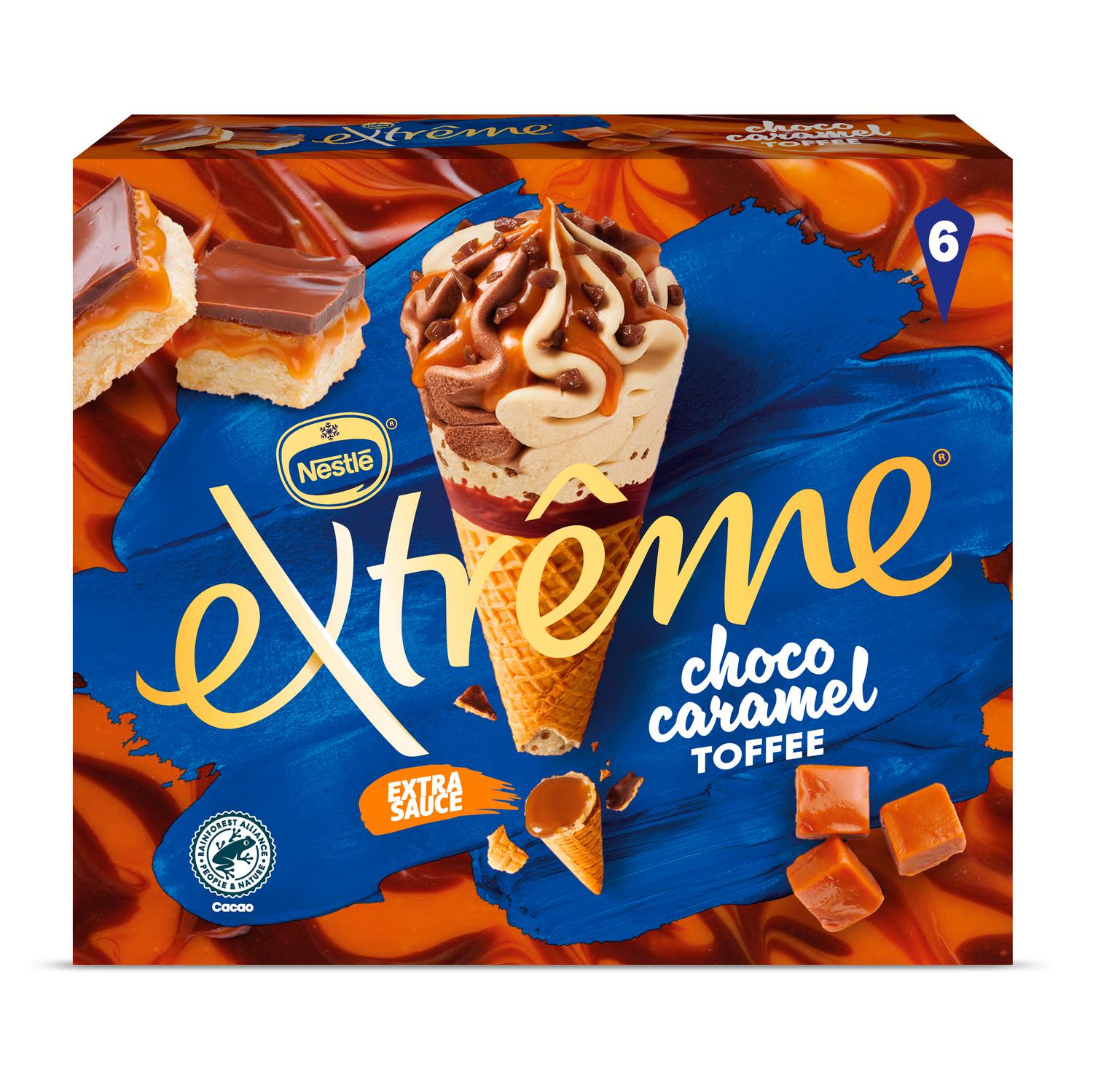 Cono Extreme Caramel Choco Toffee Nestlé 6 ud.