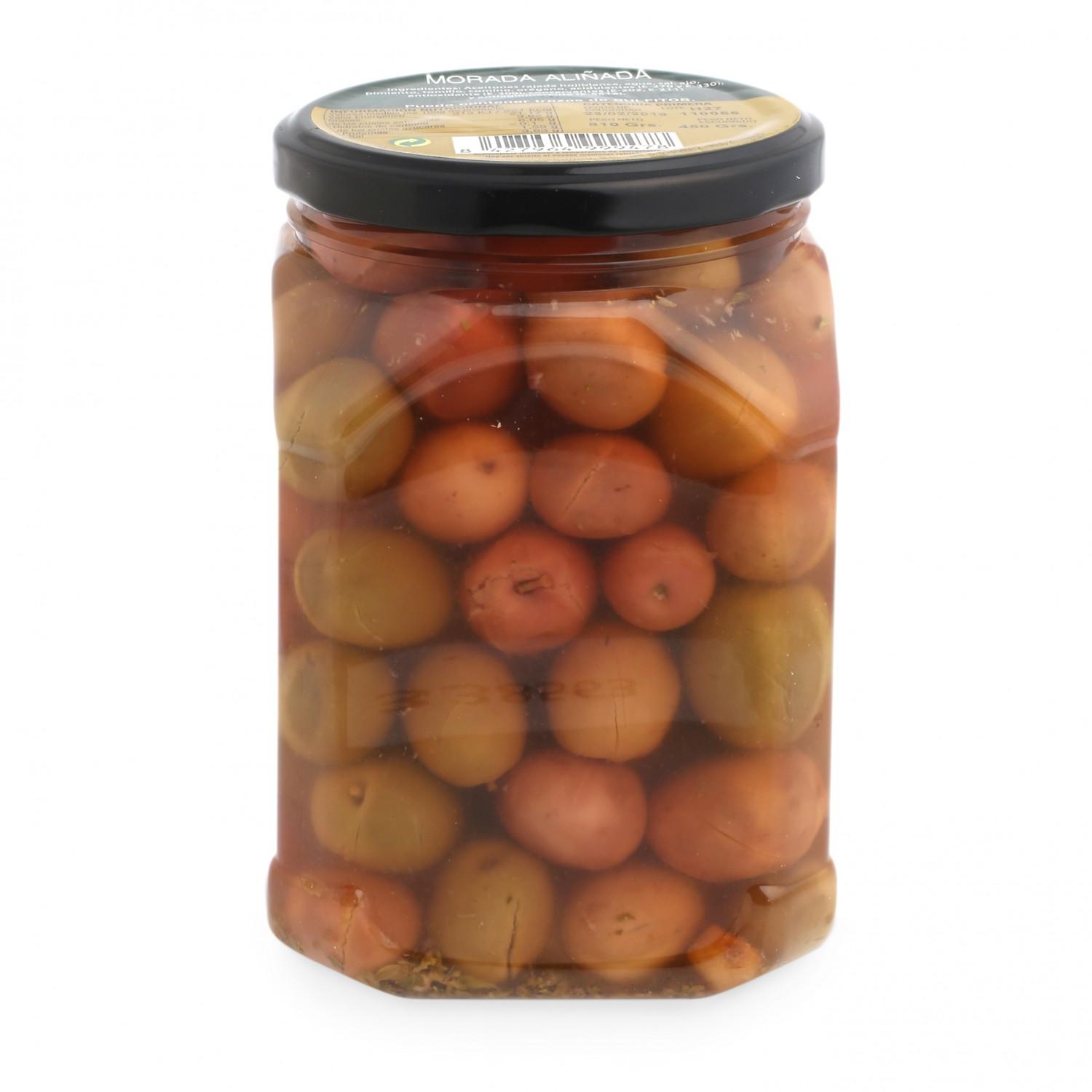 Aceituna morada aliñada Aperitivo 450 g