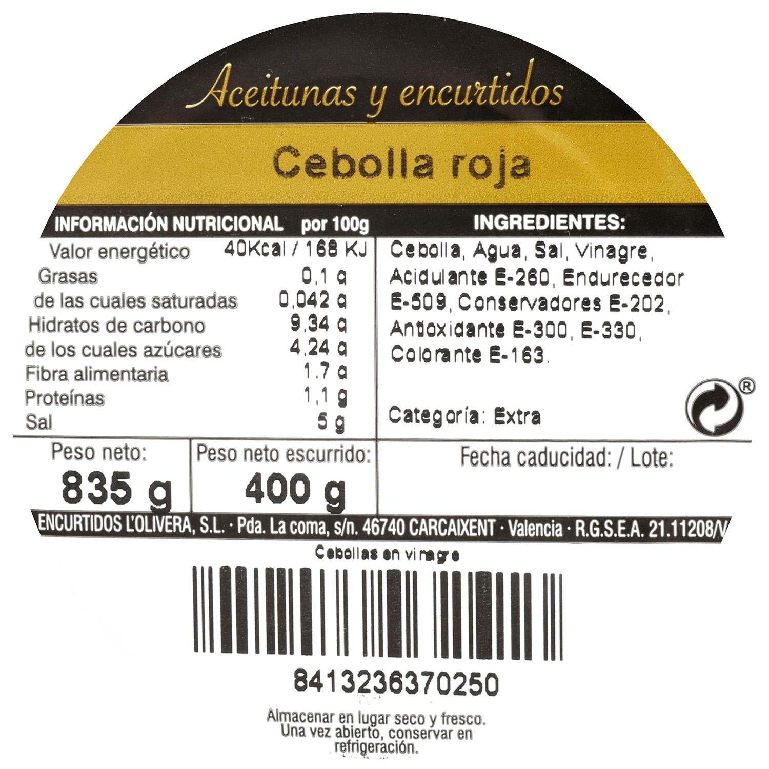 Cebolla roja Aperitivo 400 g