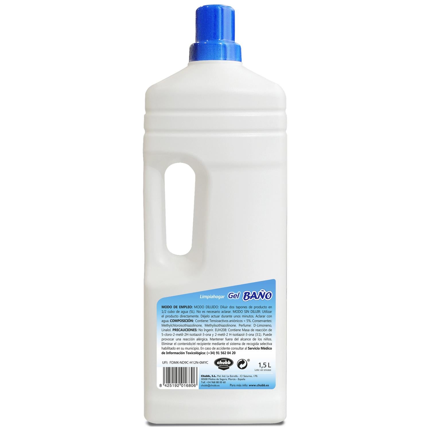 Limpiador de baño en gel frescor marino Chubb 1,5 l.