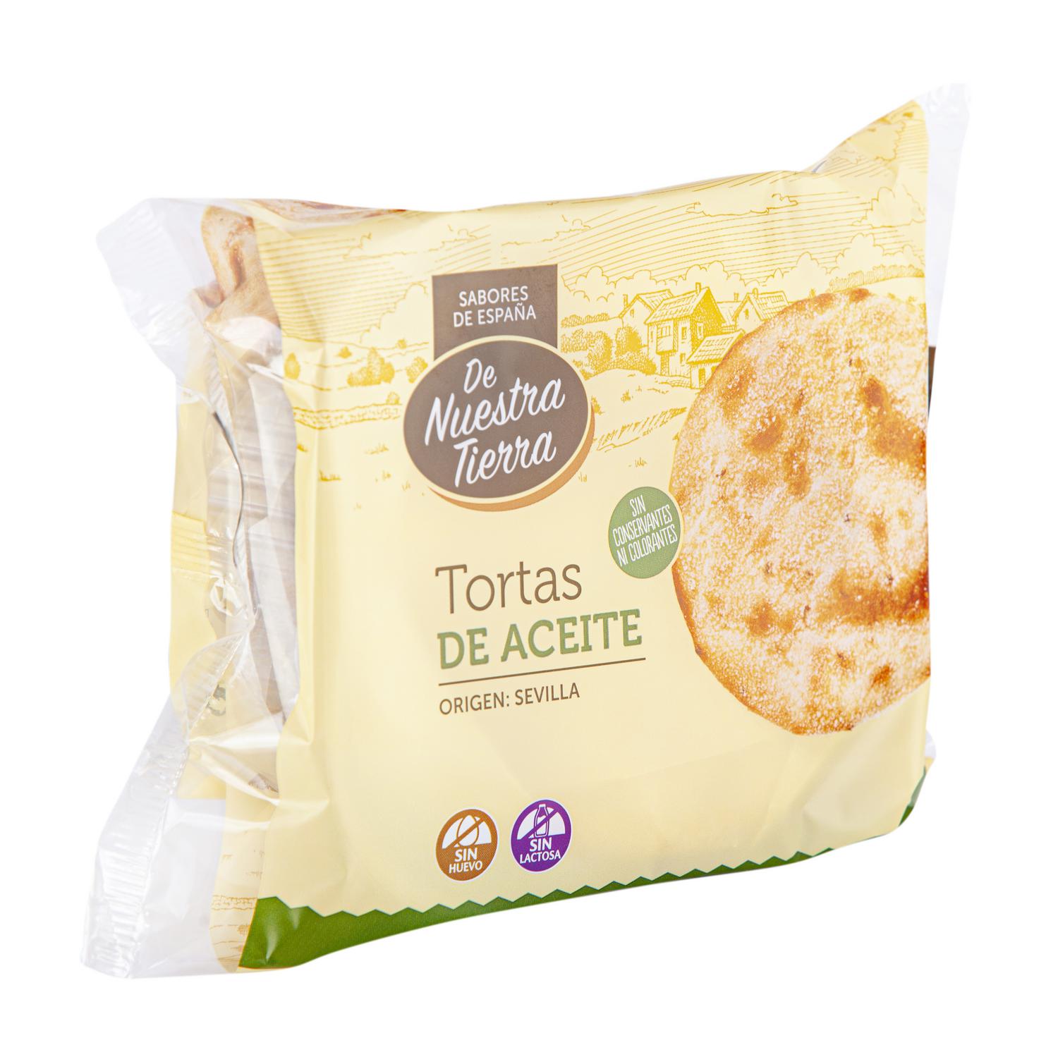 Tortas de aceite De Nuestra Tierra sin lactosa 180 g.