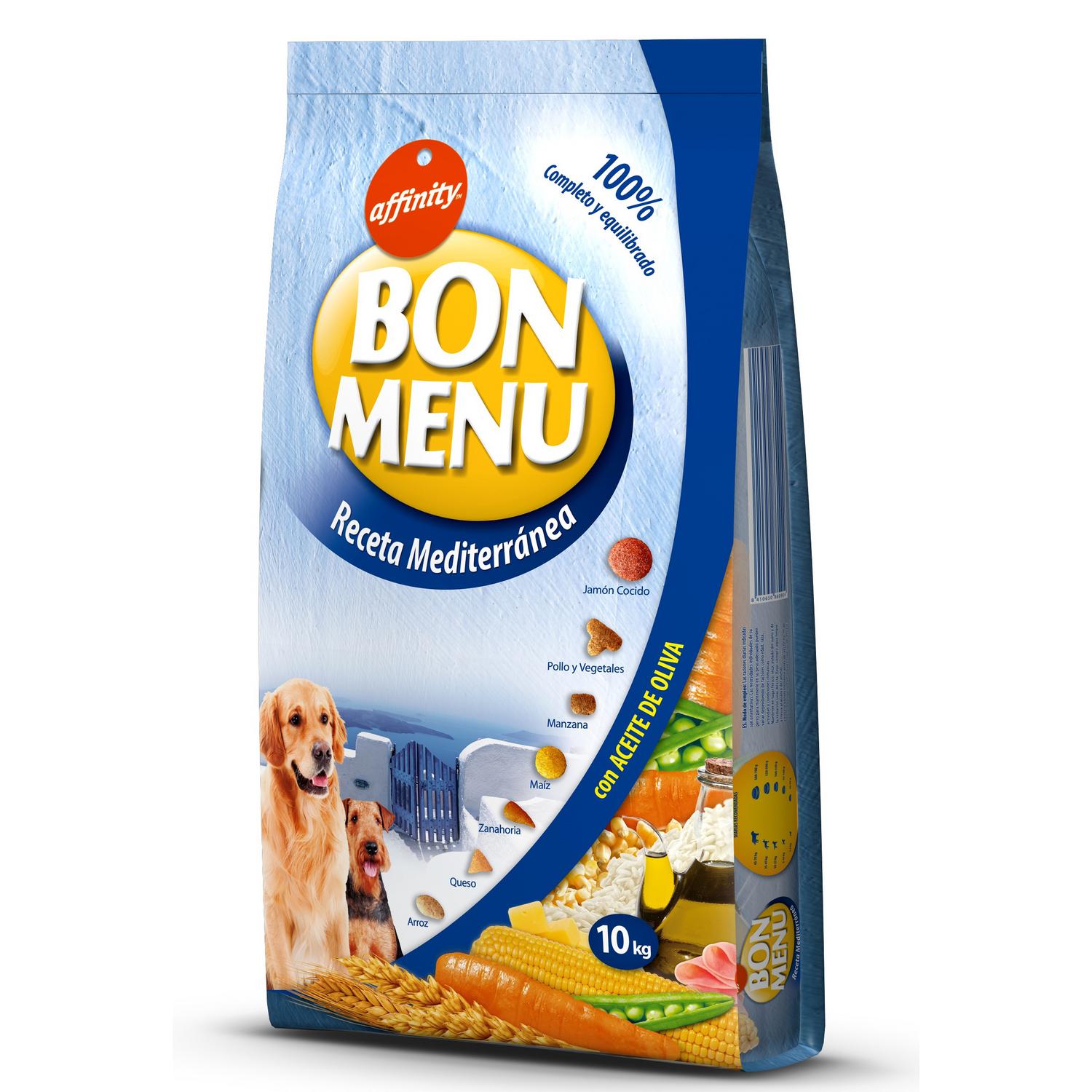 Pienso para perro adulto Bon Menú receta mediterránea 10 Kg.