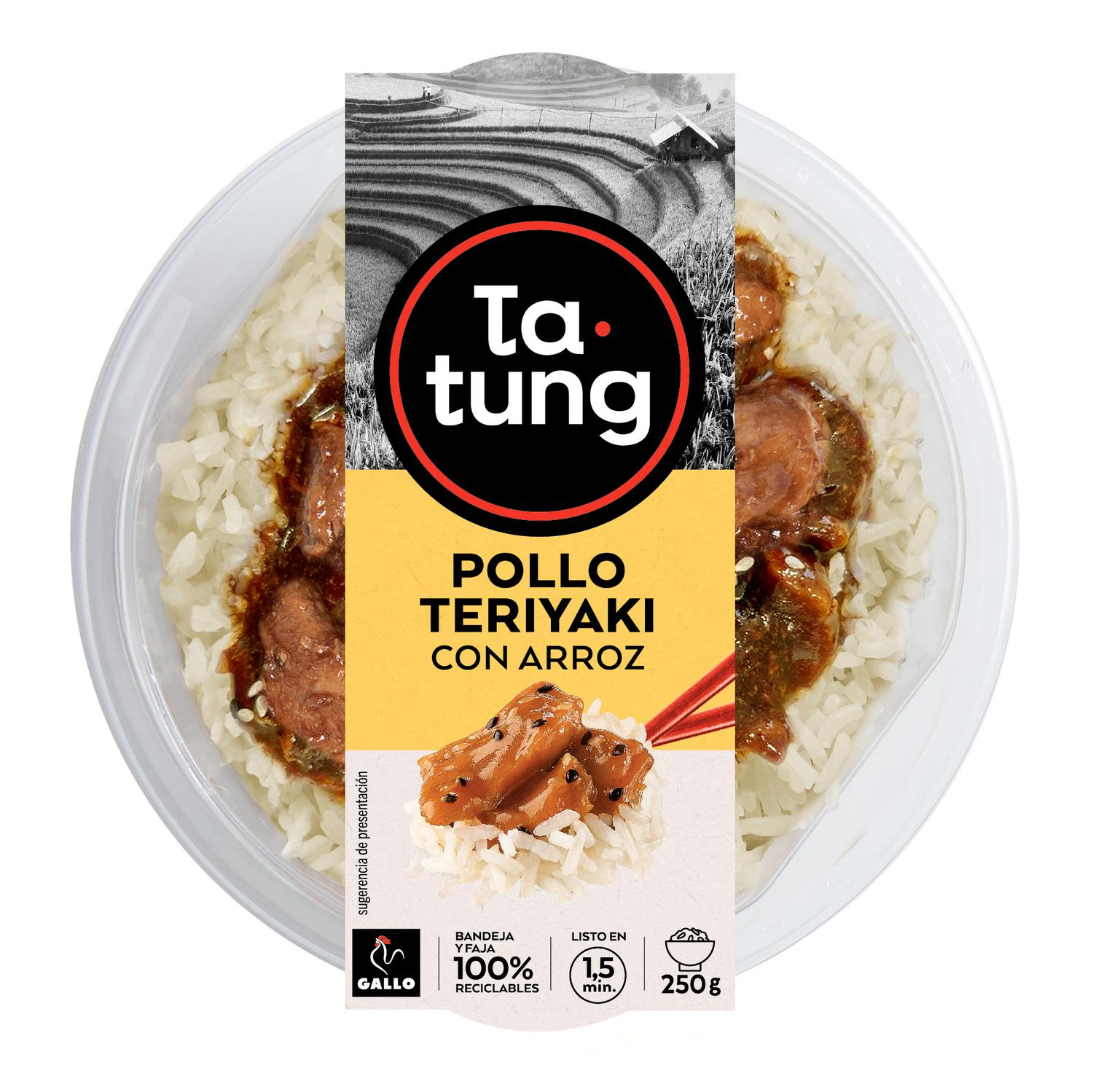 Pollo teriyaki con arroz Ta-Tung 250 g.