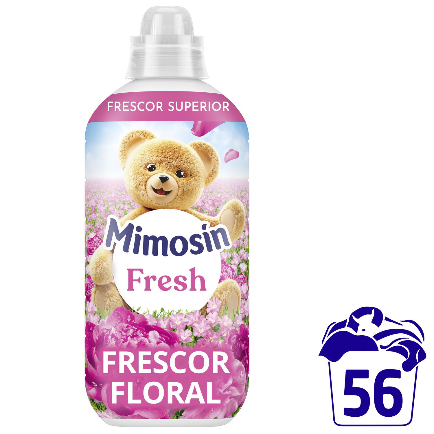 Suavizante concentrado frescor floral Mimosín 56 lavados.