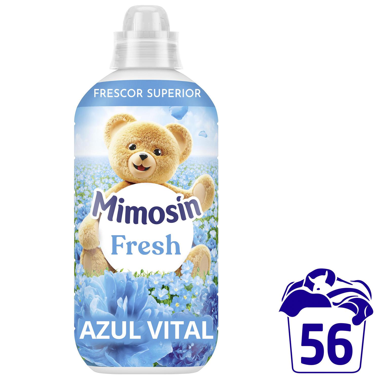 Suavizante concentrado azul vital Mimosín 56 lavados.