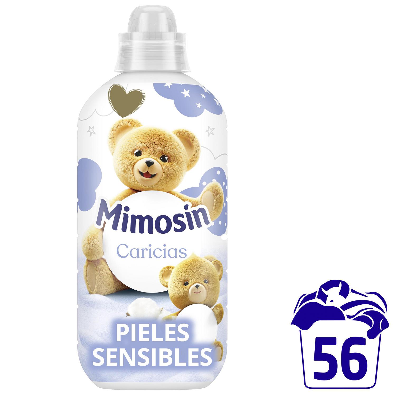 Suavizante concentrado caricias pieles sensibles Mimosín 56 lavados.