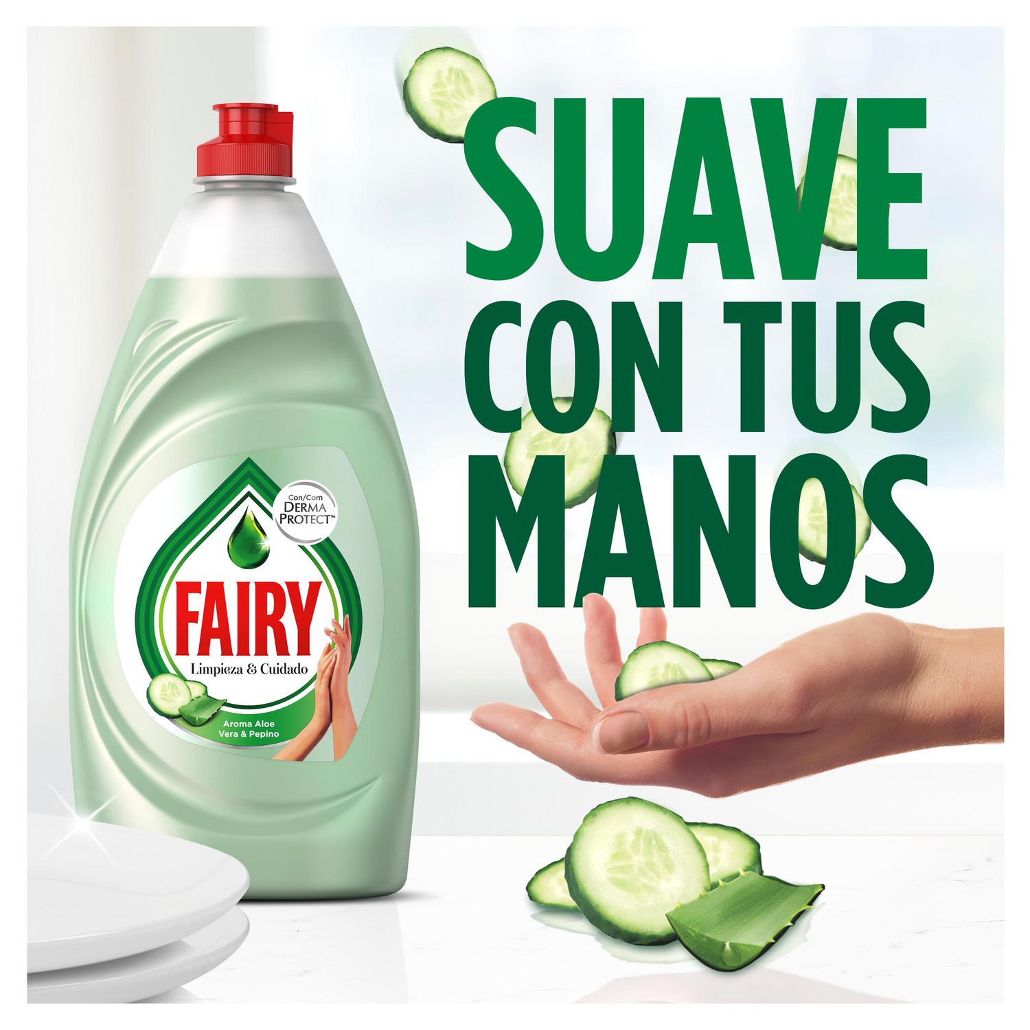 Lavavajillas a mano aloe vera y pepino Limpieza y Cuidado Fairy 650 ml.