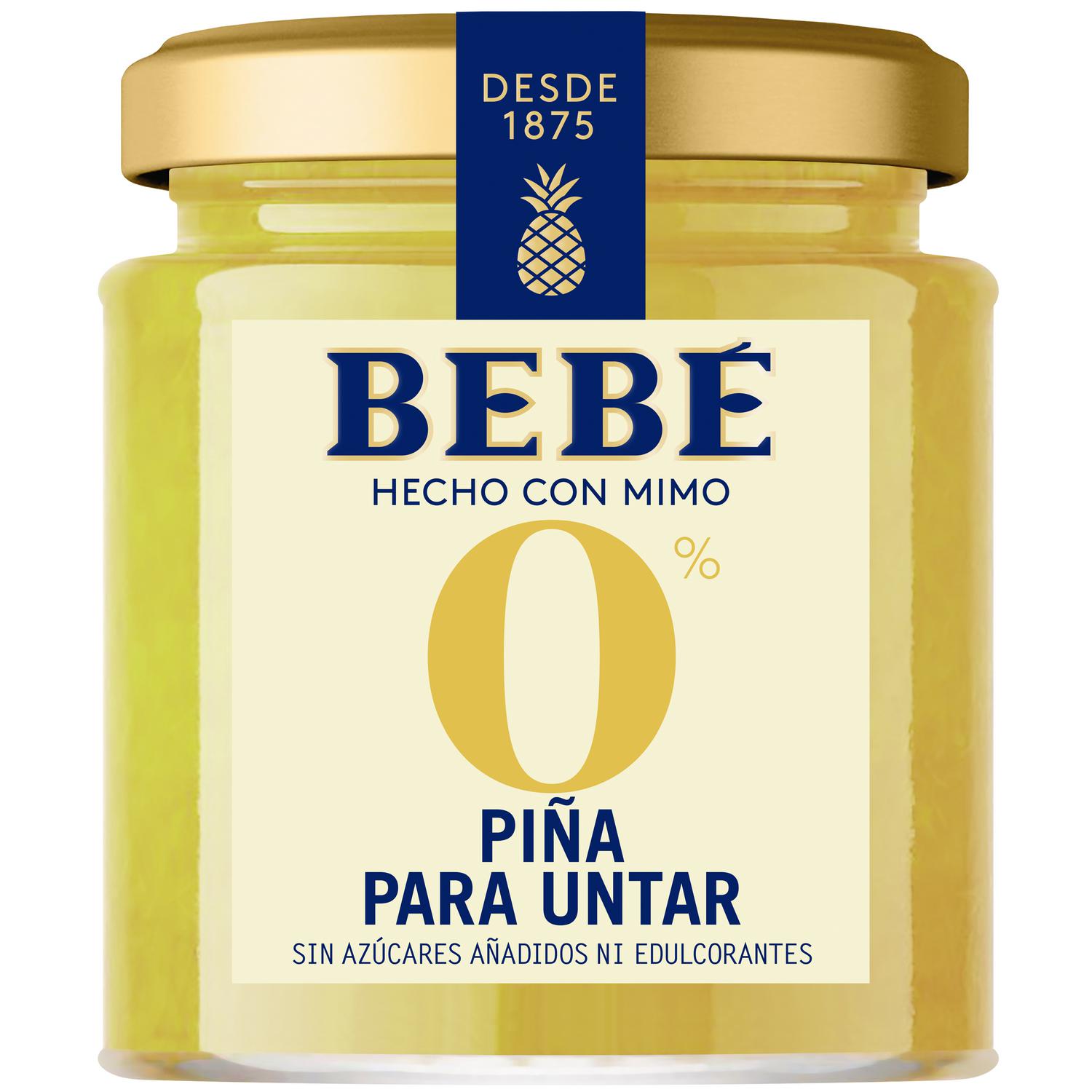 Piña para untar Bebé sin azúcar añadido 230 g.