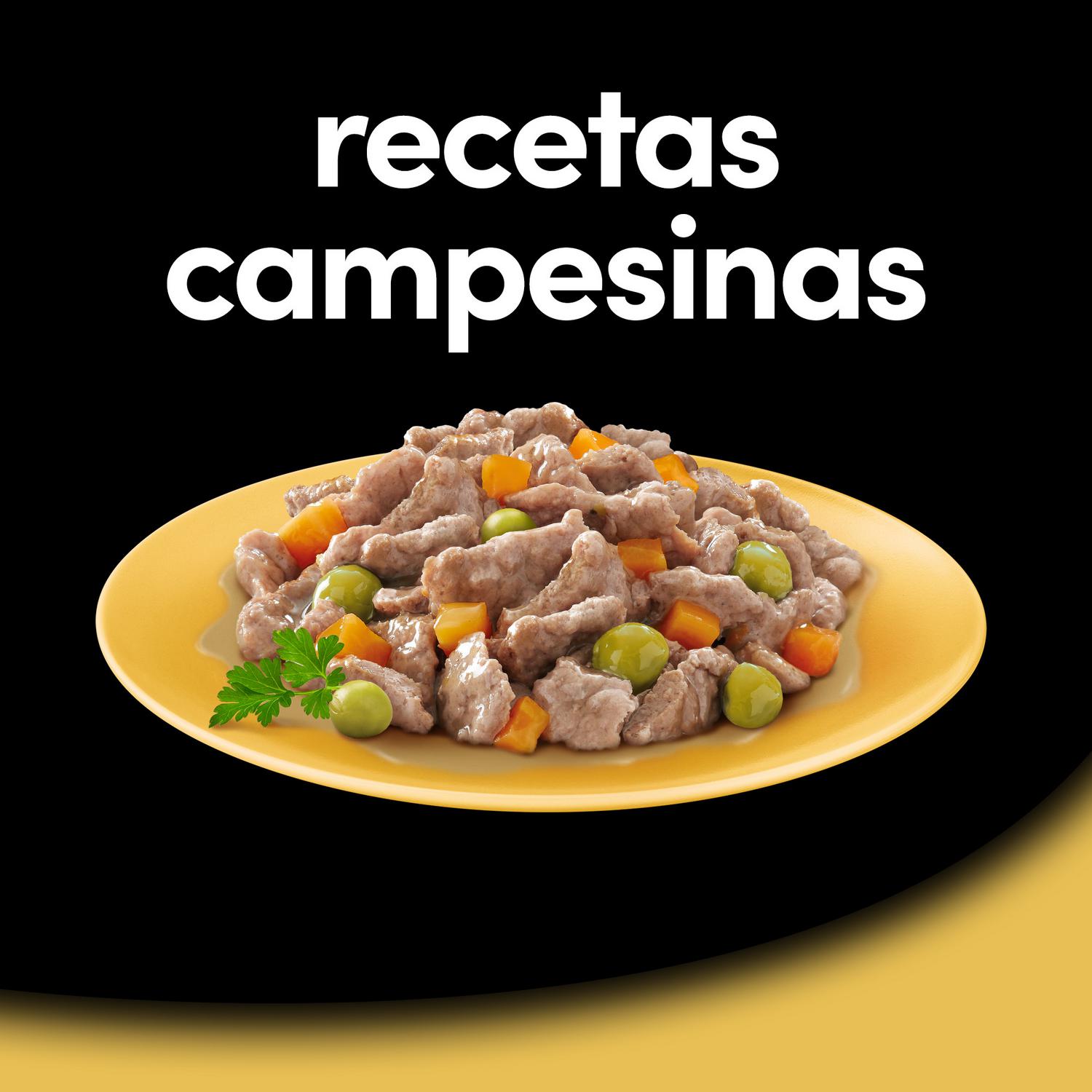 Comida húmeda selección recetas campesinas para perro Cesar pack de 4 unidades de 150 g.