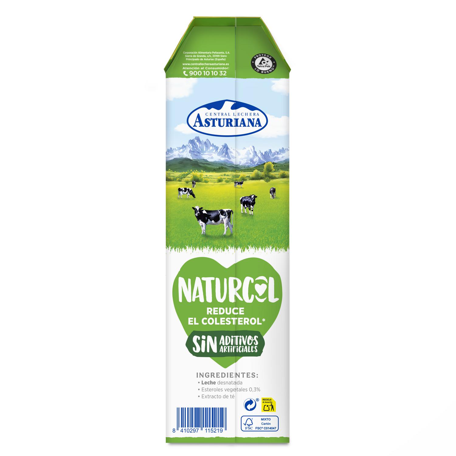 Bebida láctea desnatada Naturcol Central Lechera Asturiana brik 1 l.