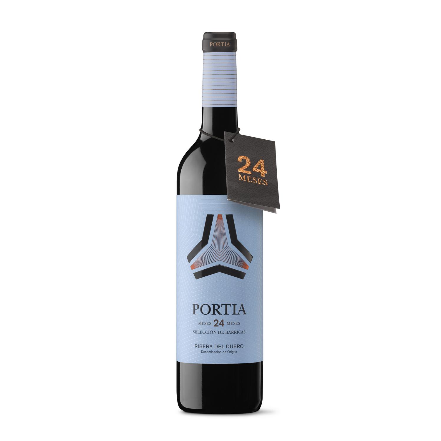 Vino tinto crianza tempranillo Portia Selección de Barricas D.O. Ribera de Duero 75 cl.