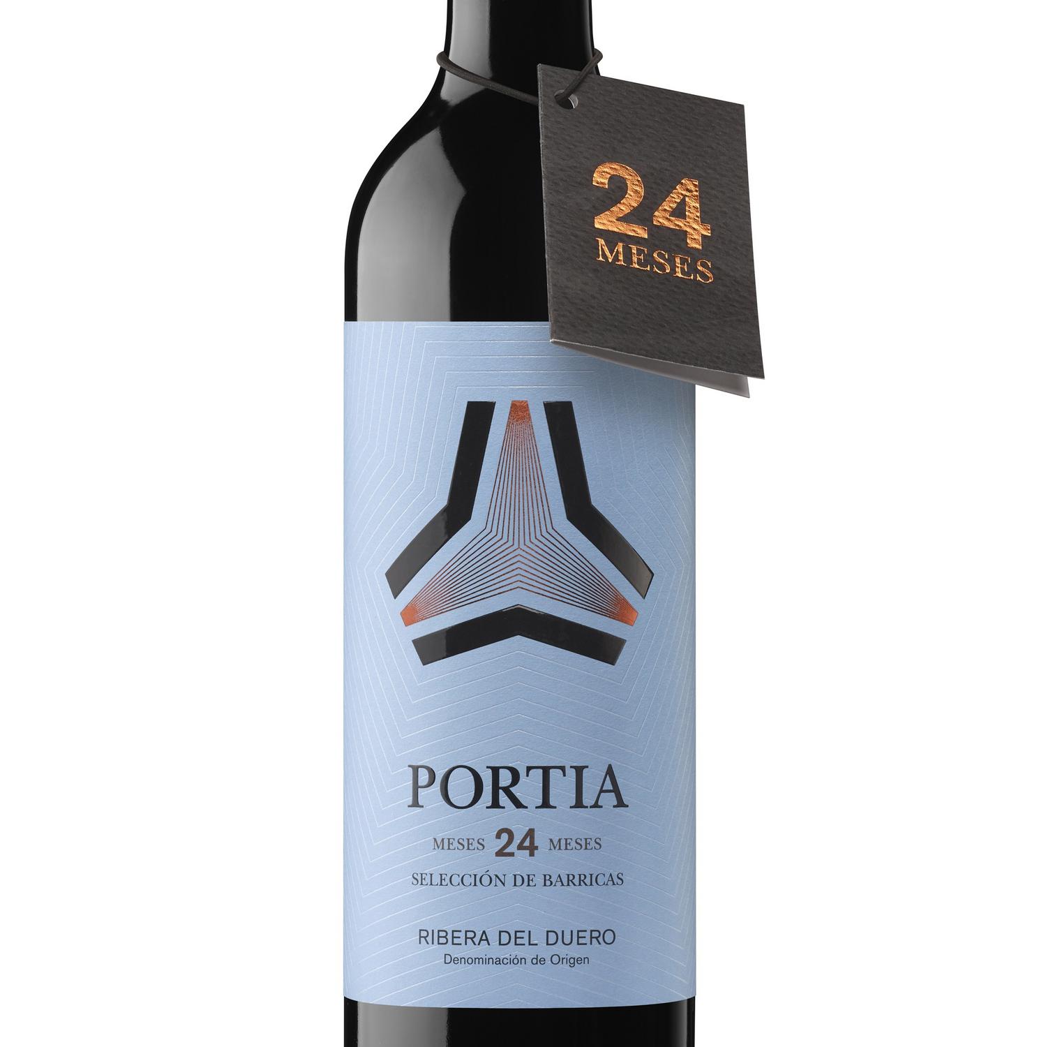 Vino tinto crianza tempranillo Portia Selección de Barricas D.O. Ribera de Duero 75 cl.