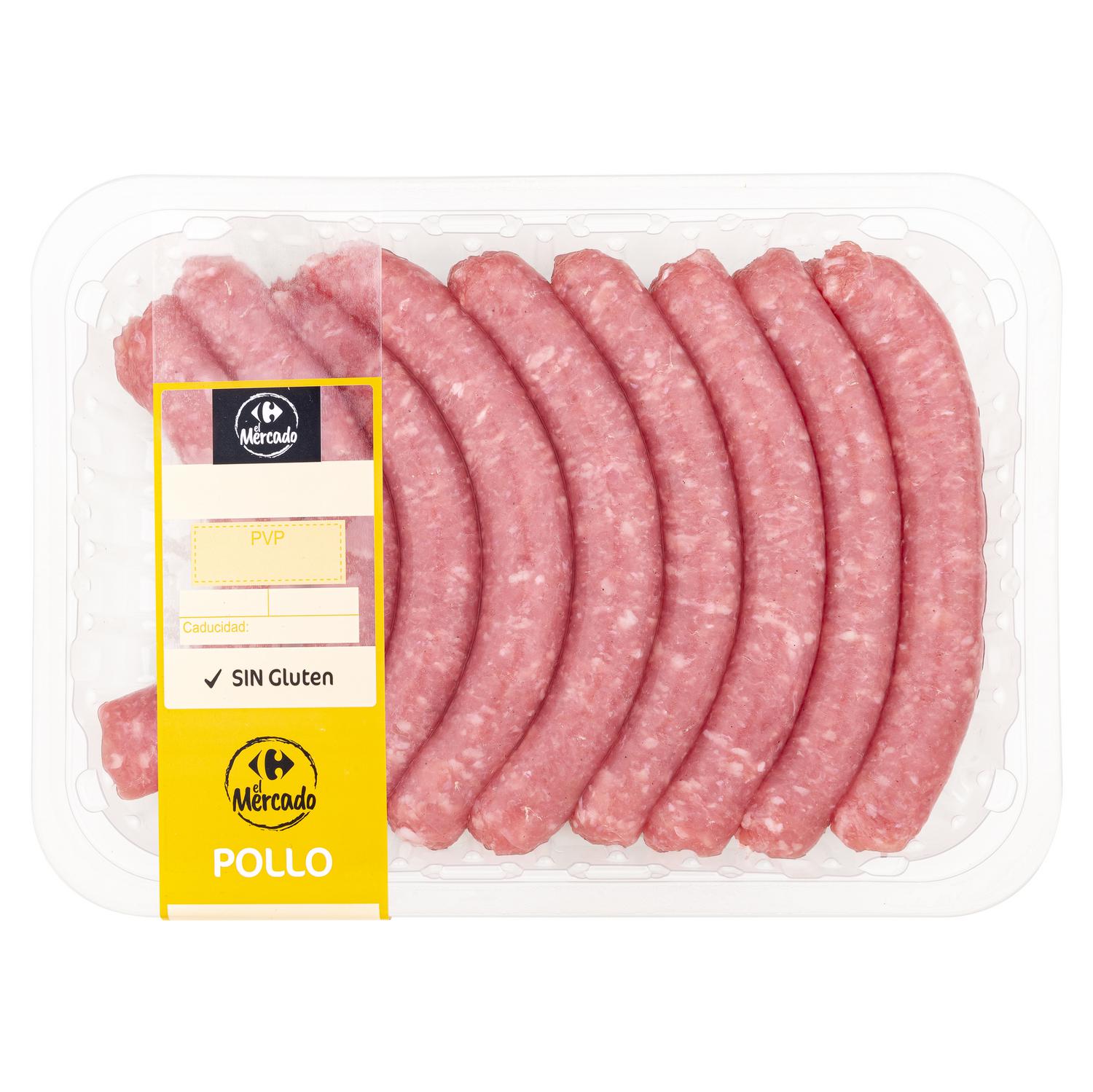 Longaniza de pollo Carrefour el Mercado 500 g aprox