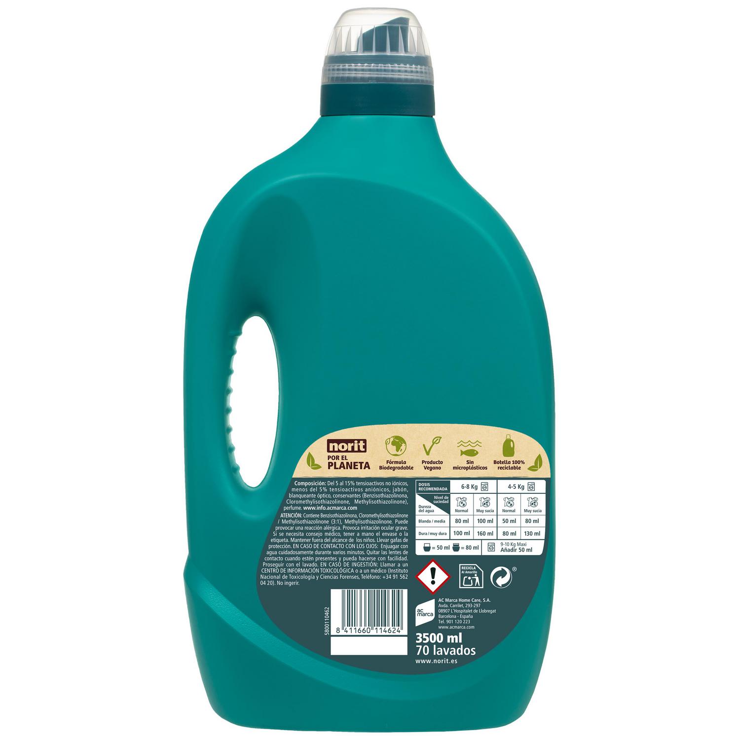 Detergente liquido Complet Norit 70 lavados.