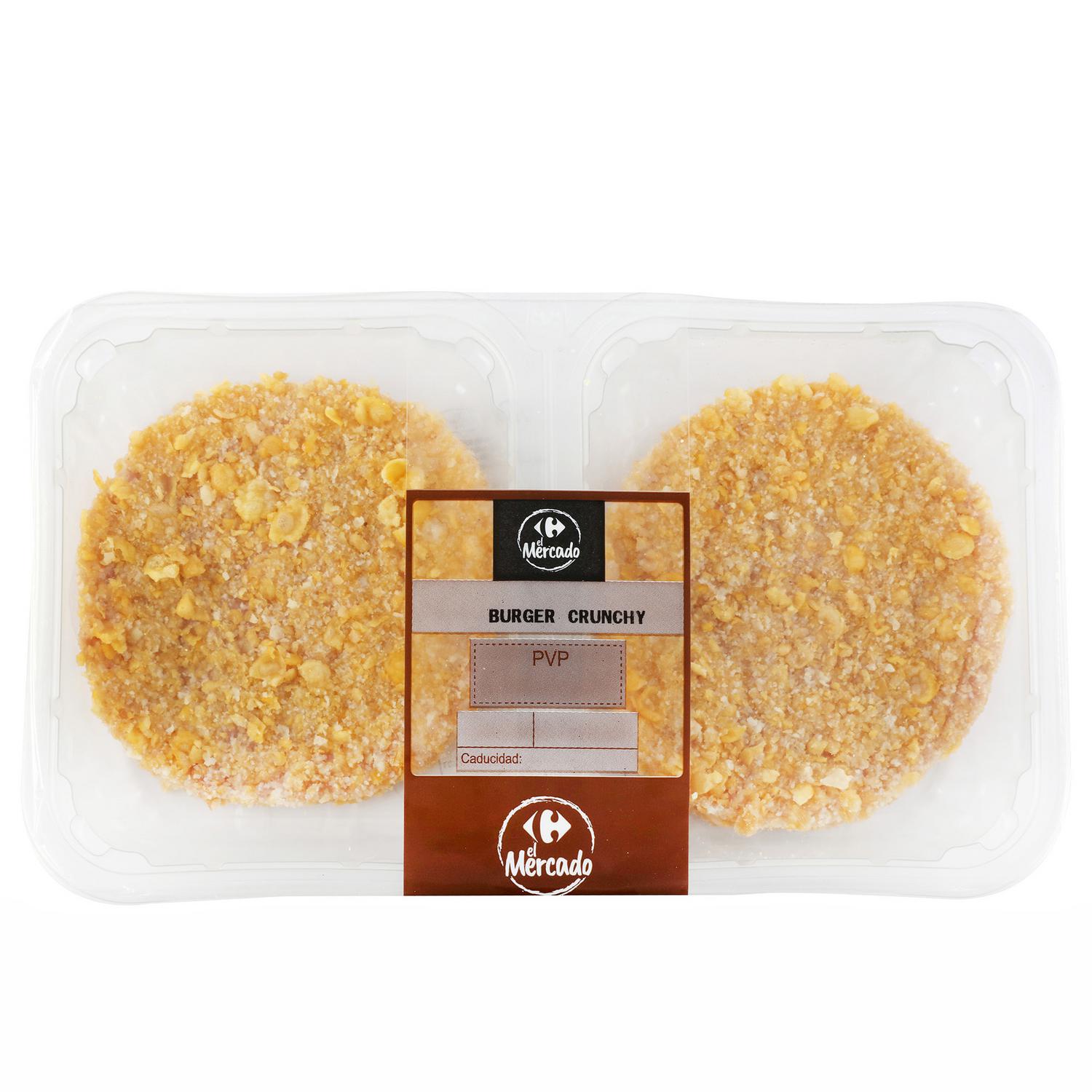 Burguer cruchy El Mercado pack de 2 unidades de 120 g.