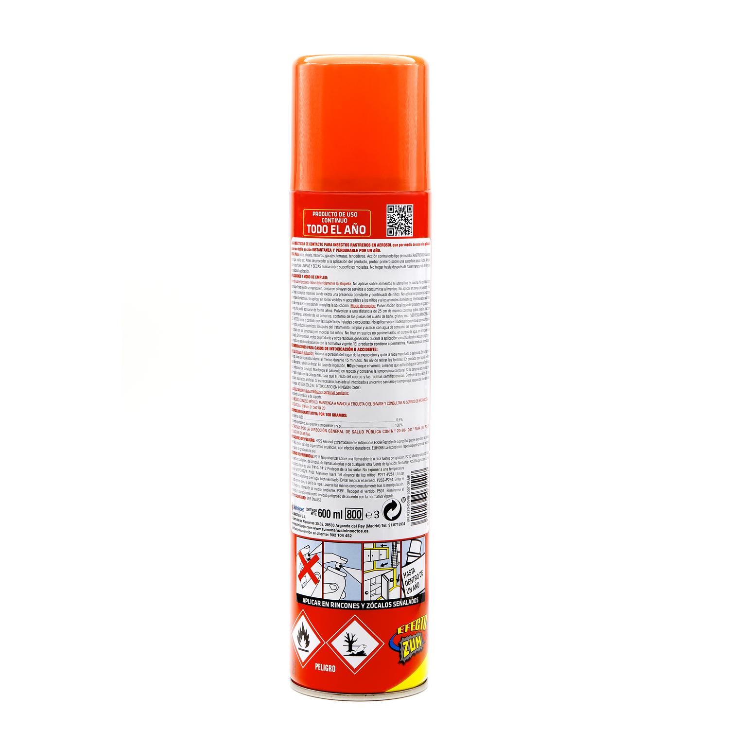 Insecticida rastreros Zum 600 ml.
