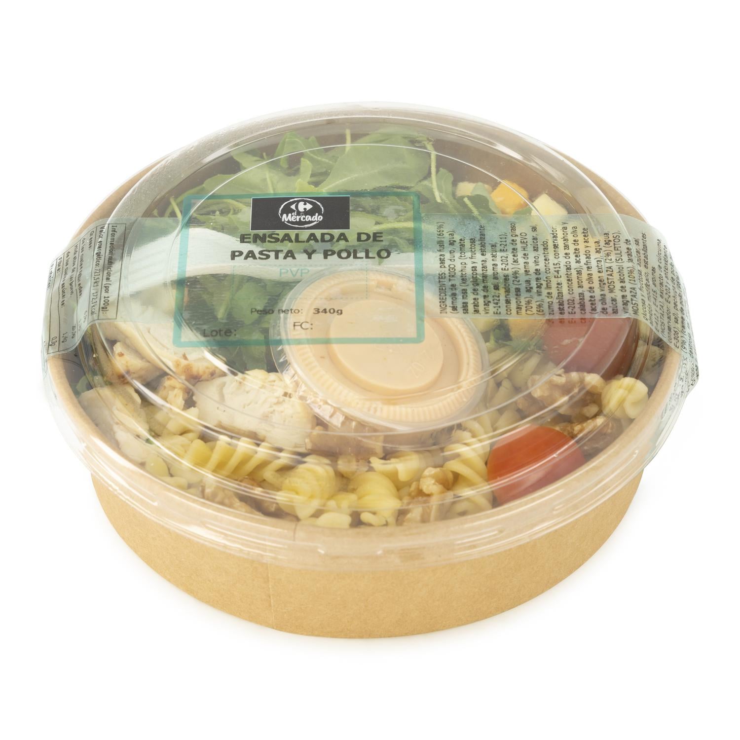 Ensalada de pasta y pollo Carrefour El Mercado 340 g