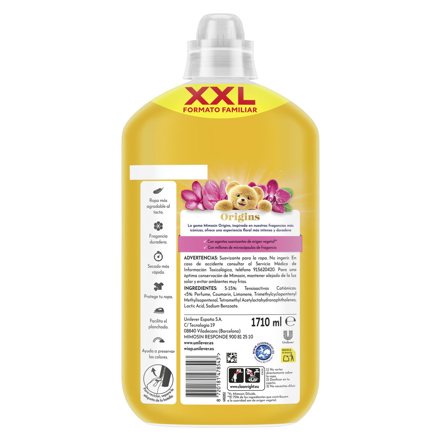 Suavizante concentrado lirio cautivador Origins Mimosín 95 lavados.