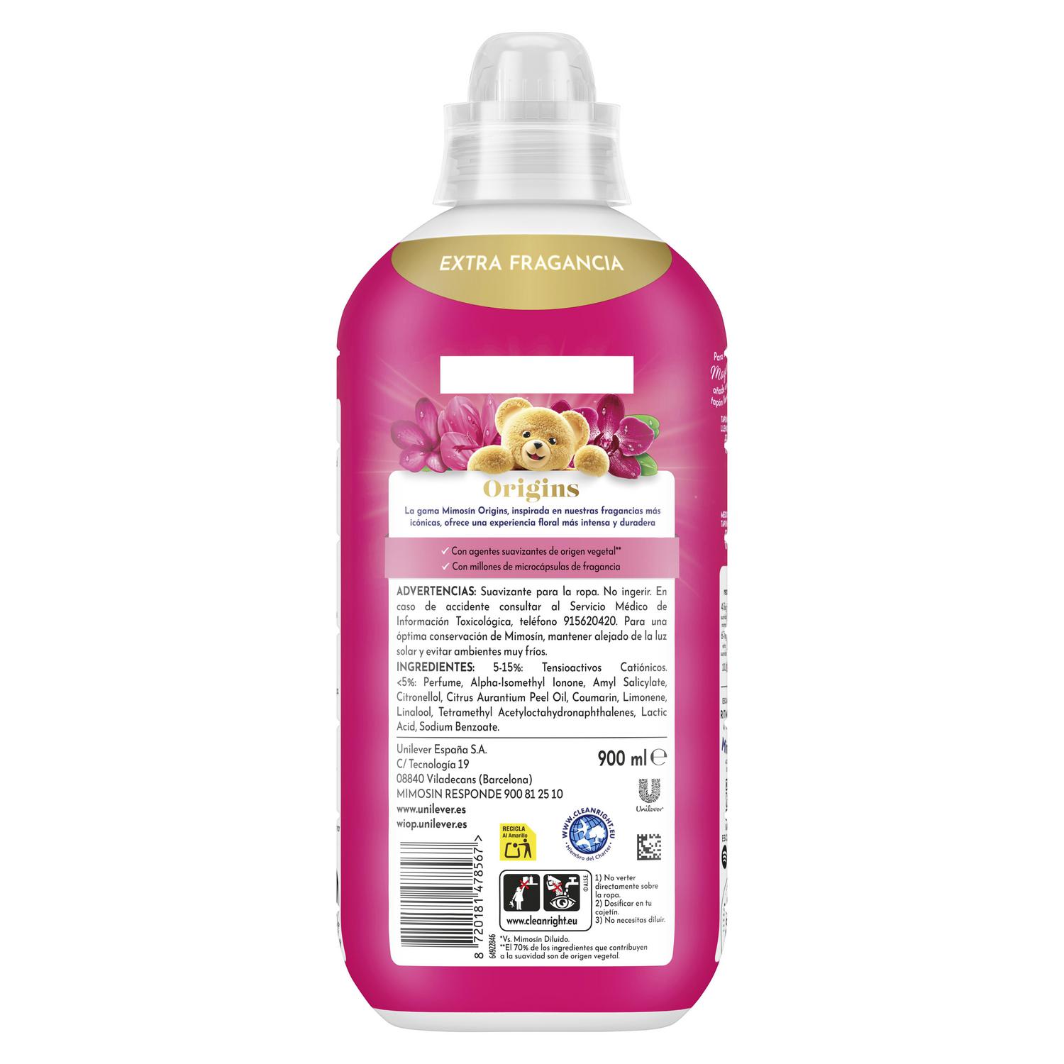 Suavizante concentrado rosas silvestres Origins Mimosín 50 lavados.