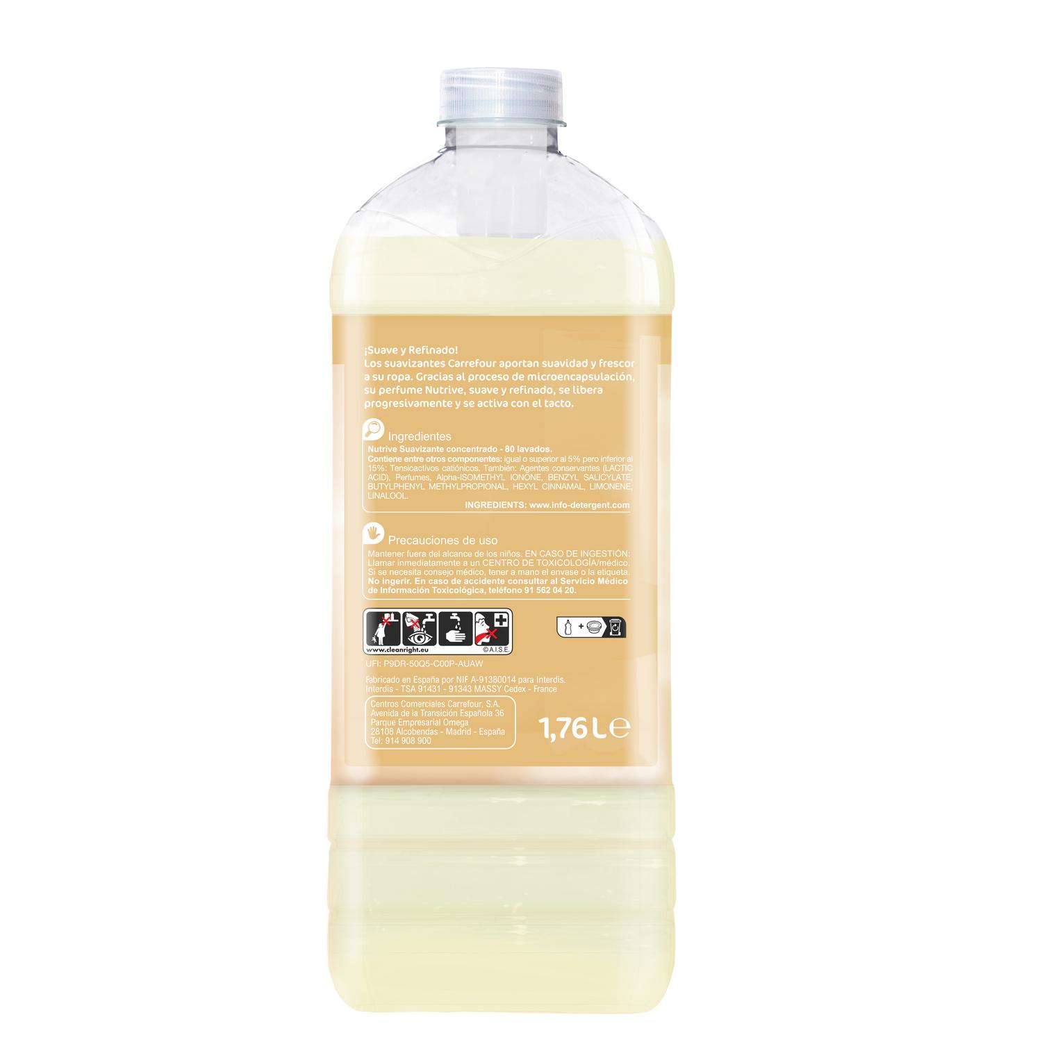 Suavizante concentrado nutrive Essential Carrefour 80 lavados.