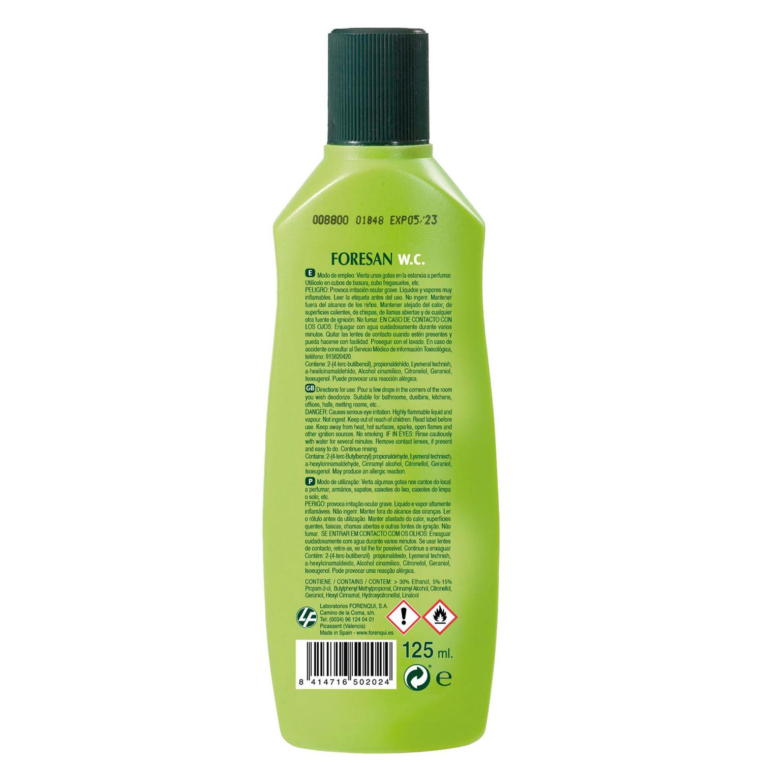 Ambientador concentrado WC Foresan 125 ml.