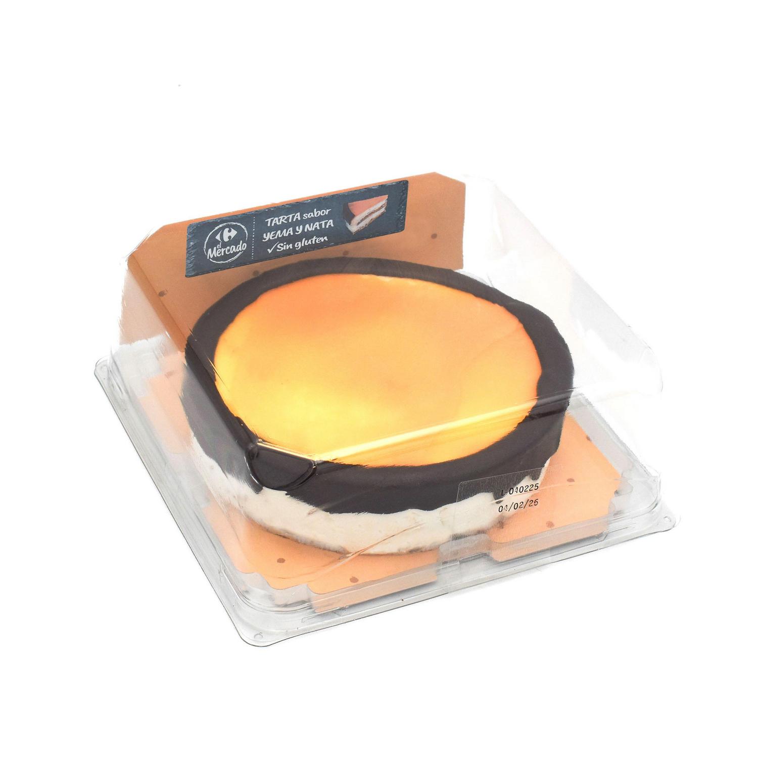 Tarta sabor yema y nata sin gluten 500 g