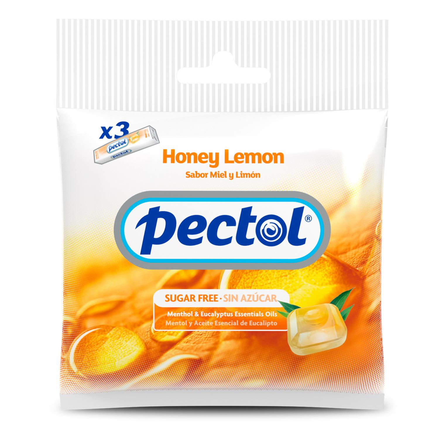 Caramelo duro sabor miel y limón sin azúcar Damel pack 3 unidades de 93 g.