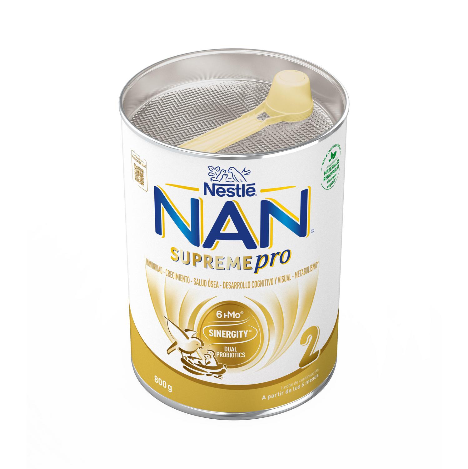 Leche infantil de continuación desde 6 meses Nestlé Nan Supreme Pro 2 lata 800 g.