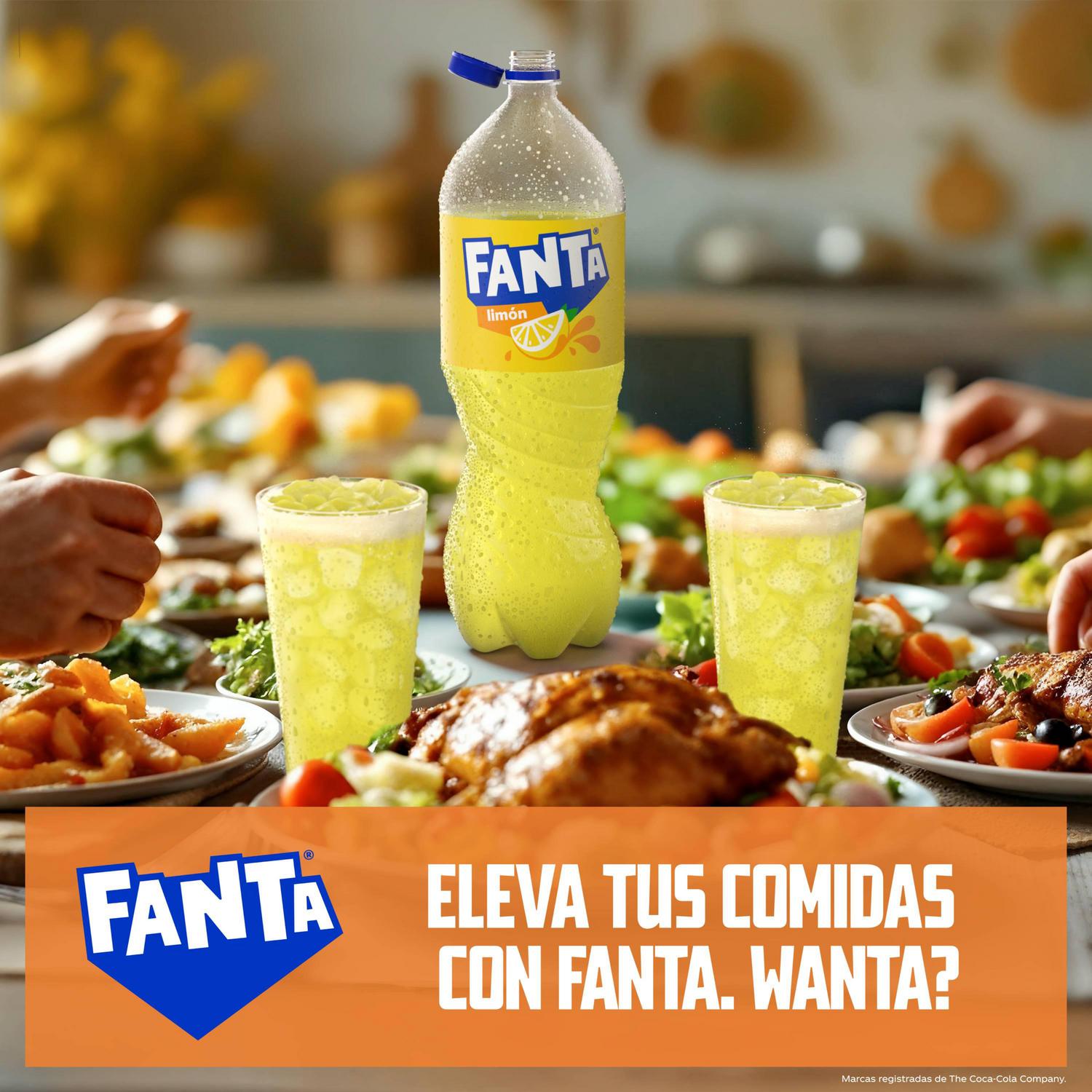 Fanta de limón pack 2 botellas 2 l.