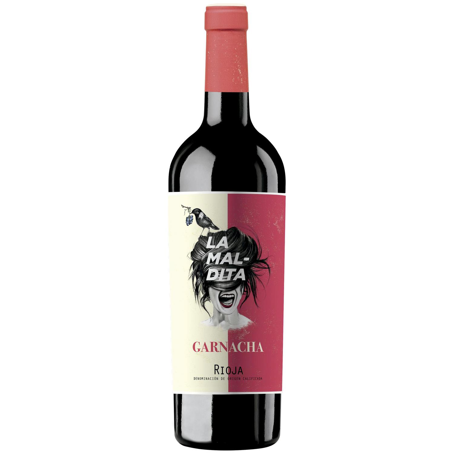 Vino tinto garnacha tinta La Maldita D.O.Ca Rioja 75 cl