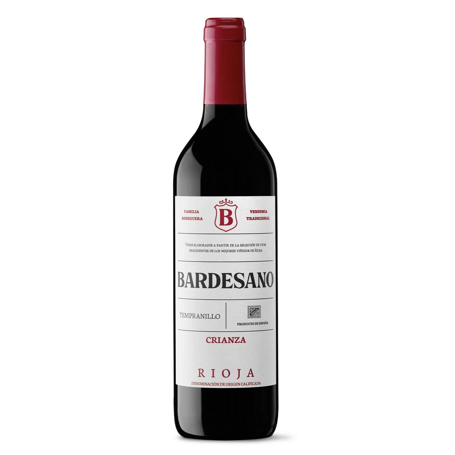 Vino tinto crianza Bardesano D.O.Ca. Rioja 75 cl.