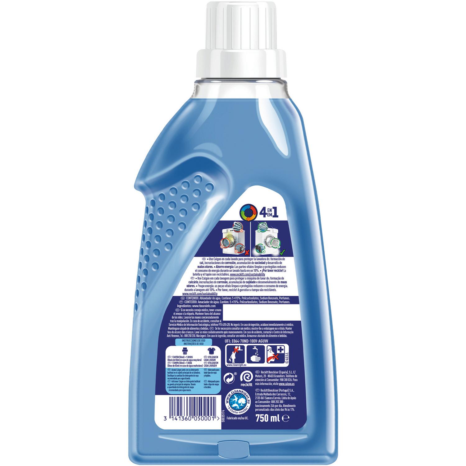 Antical para lavadora en gel Power Gel Calgon 750 ml.