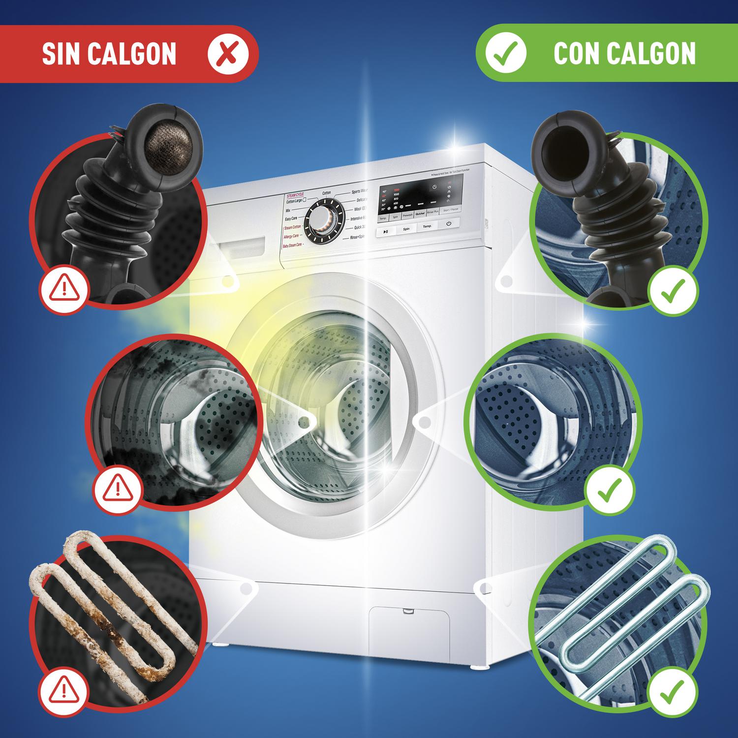Antical para lavadora en gel Power Gel Calgon 750 ml.