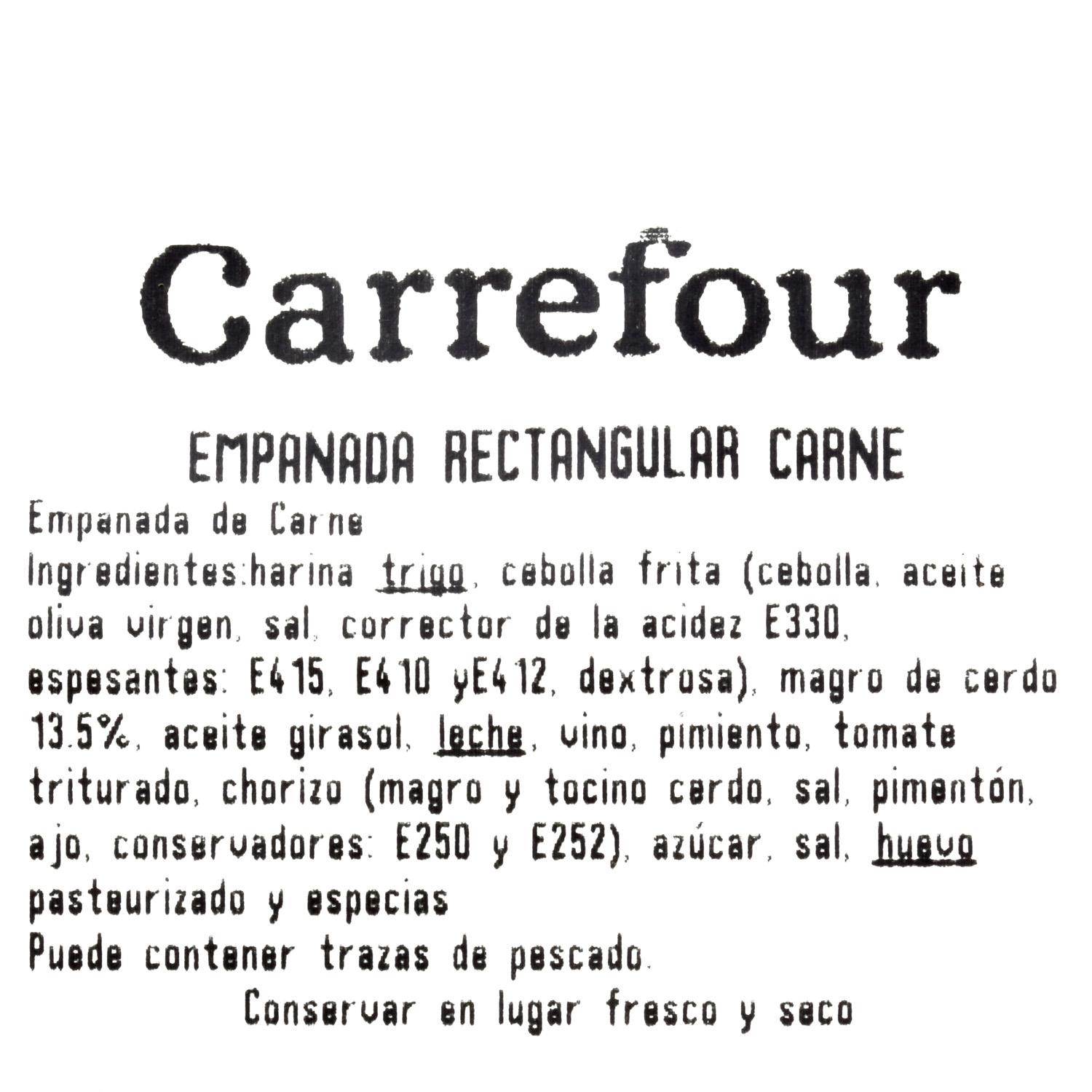 Empanada rectangular de carne 700 g