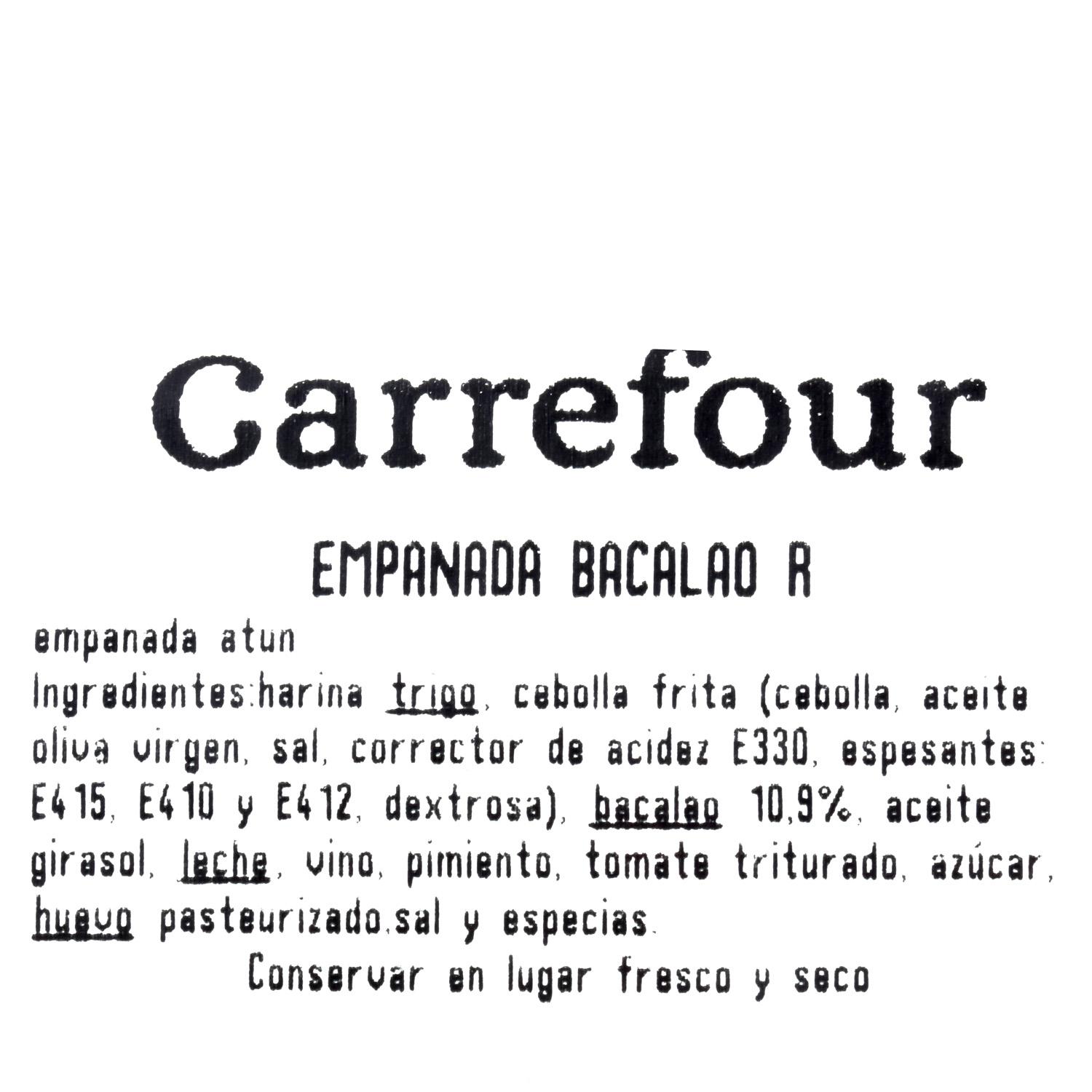 Empanada rectangular de bacalao 700 g