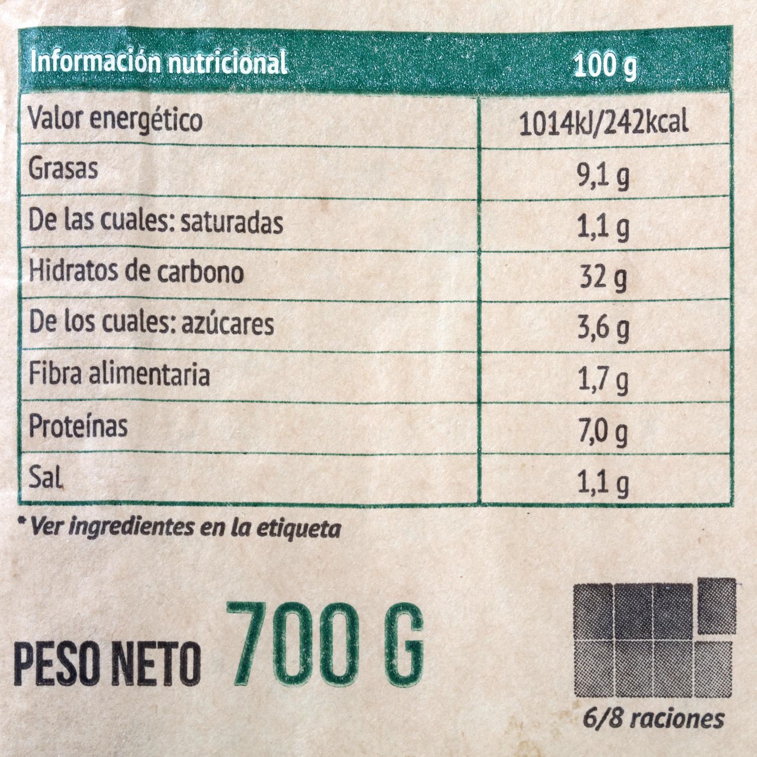 Empanada rectangular de bacalao 700 g