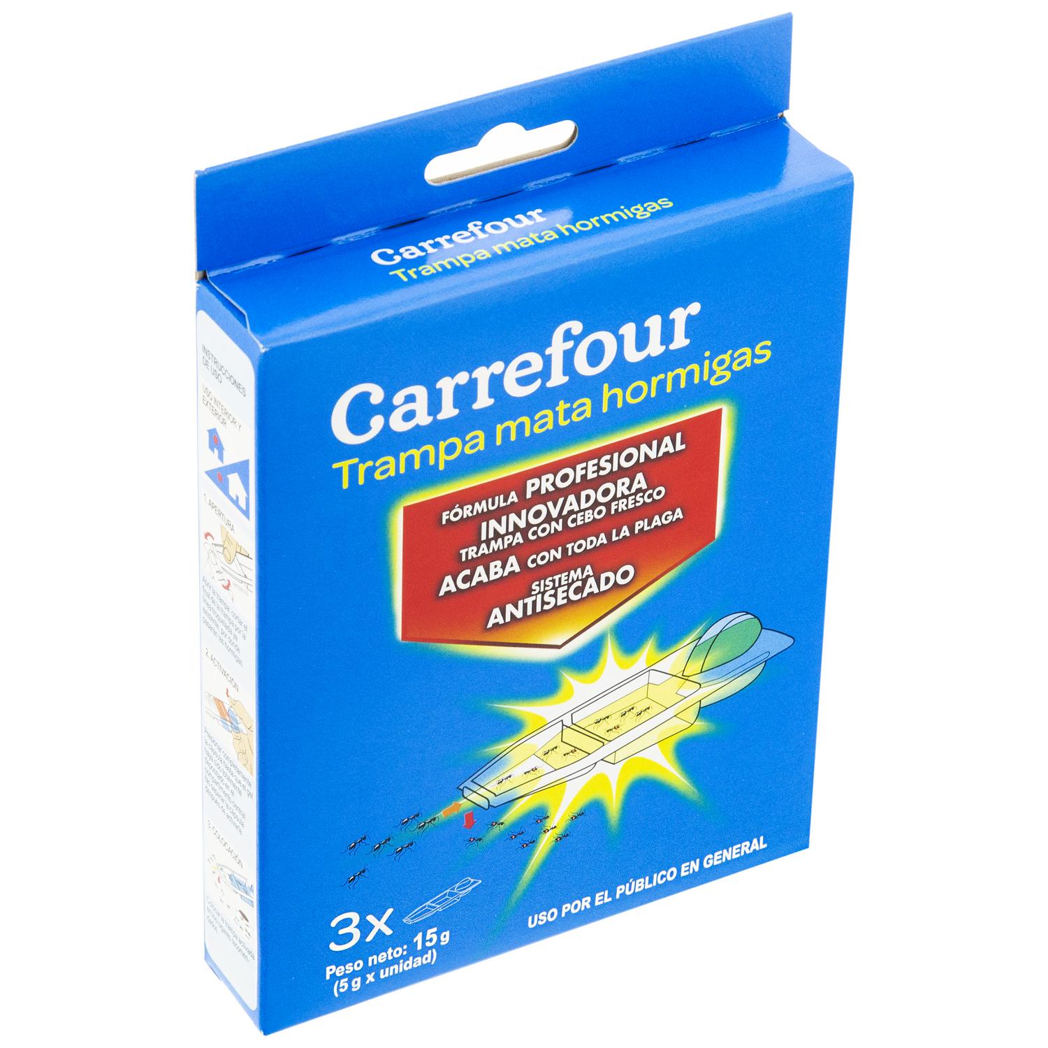 Trampa mata hormigas Carrefour pack de 3 unidades de 5 g.