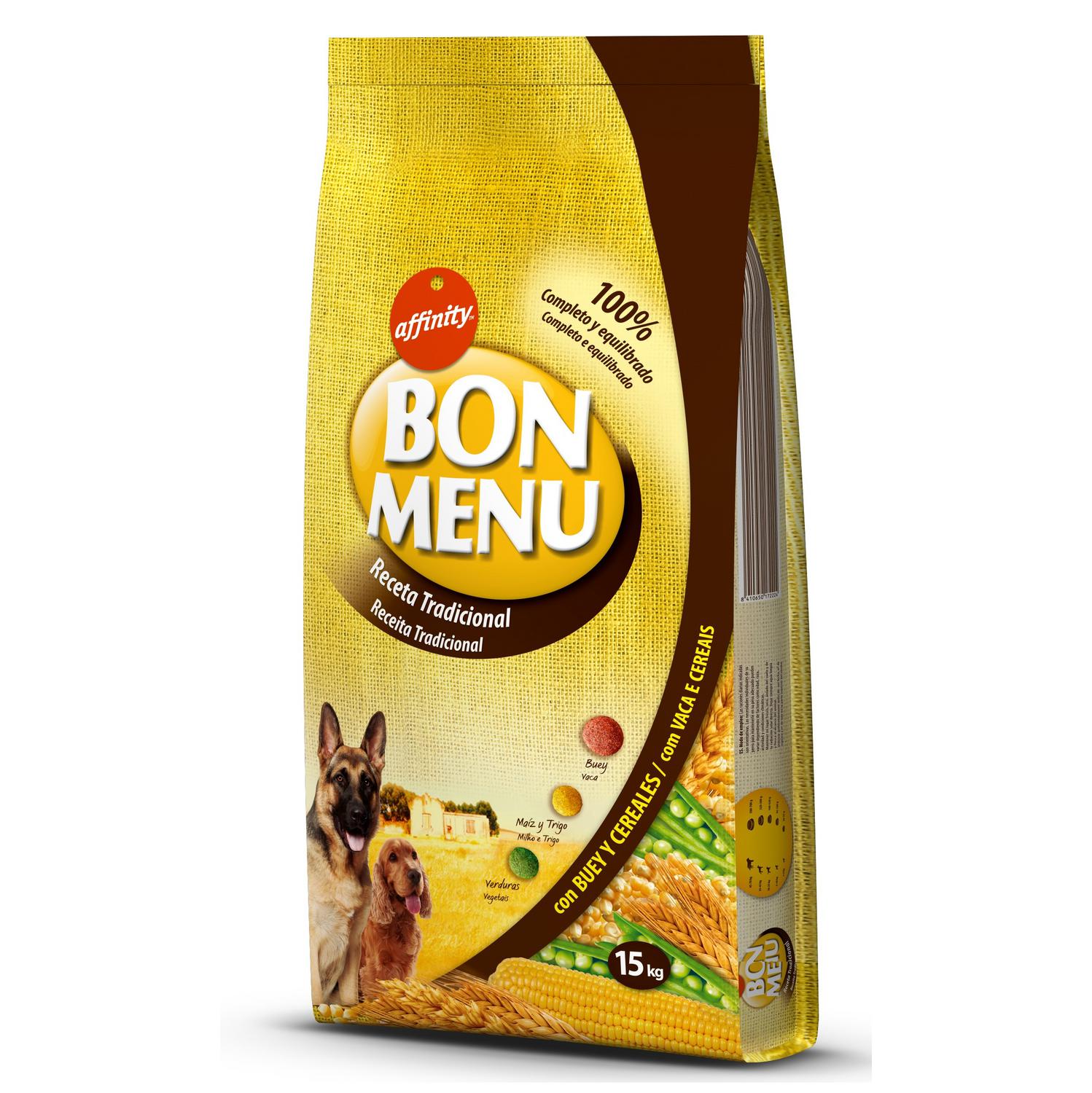 Pienso para perro adulto Receta Tradicional Bon Menú 15 Kg.