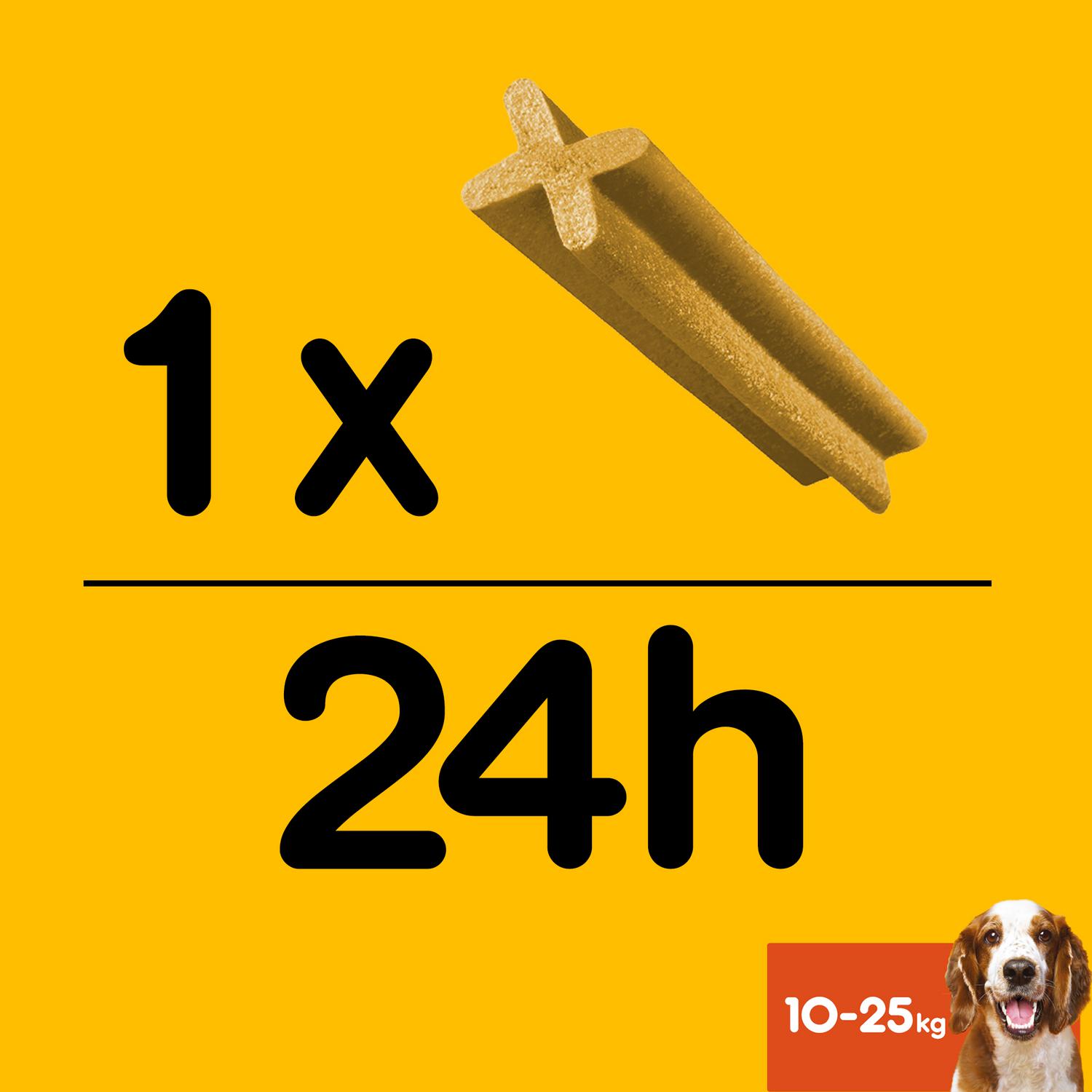 Snacks dental para perros medianos Pedigree Dentastix pack de 7 unidades