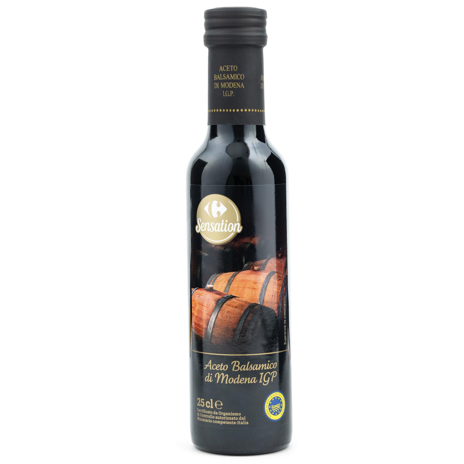 Vinagre balsámico de módena Sensation Carrefour 250 ml.