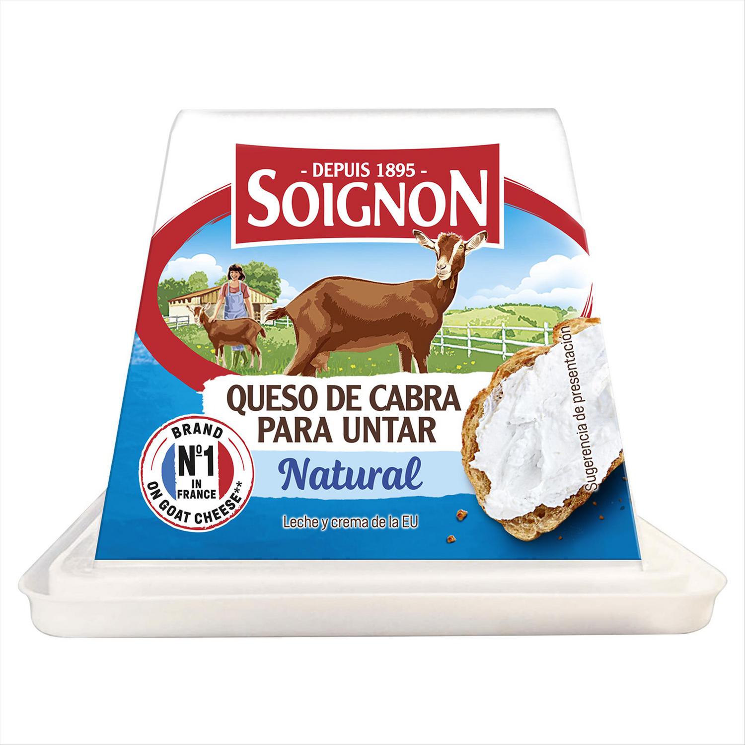 Queso untable de cabra natural Soignon 150 g.
