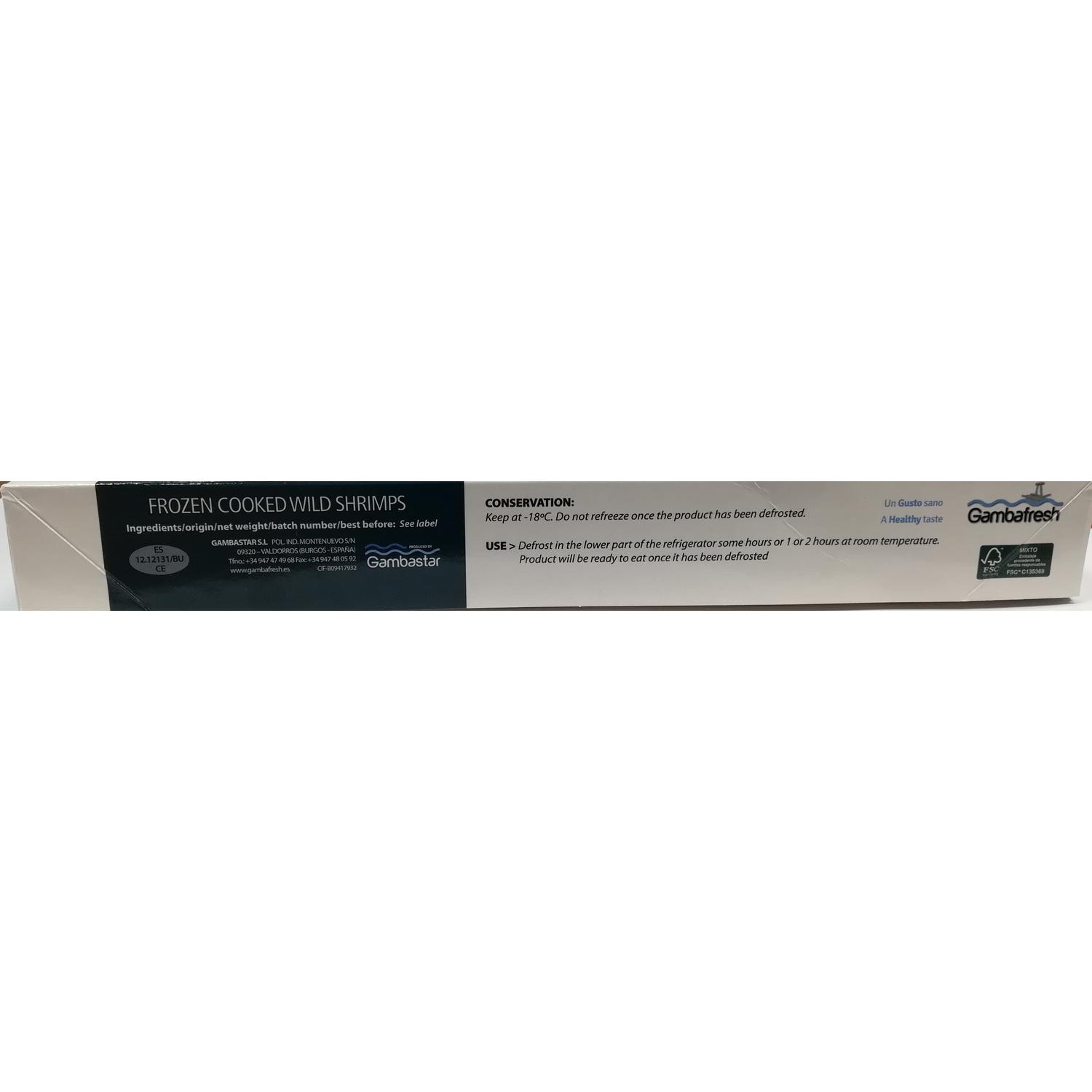 Langostinos blancos cocidos congelados Gambafresh 750 g.