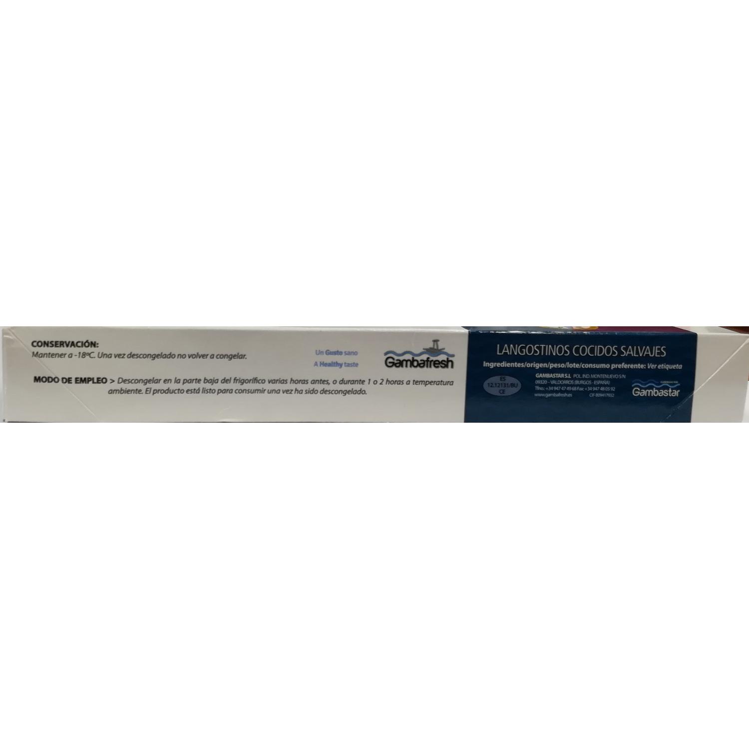 Langostinos blancos cocidos congelados Gambafresh 750 g.