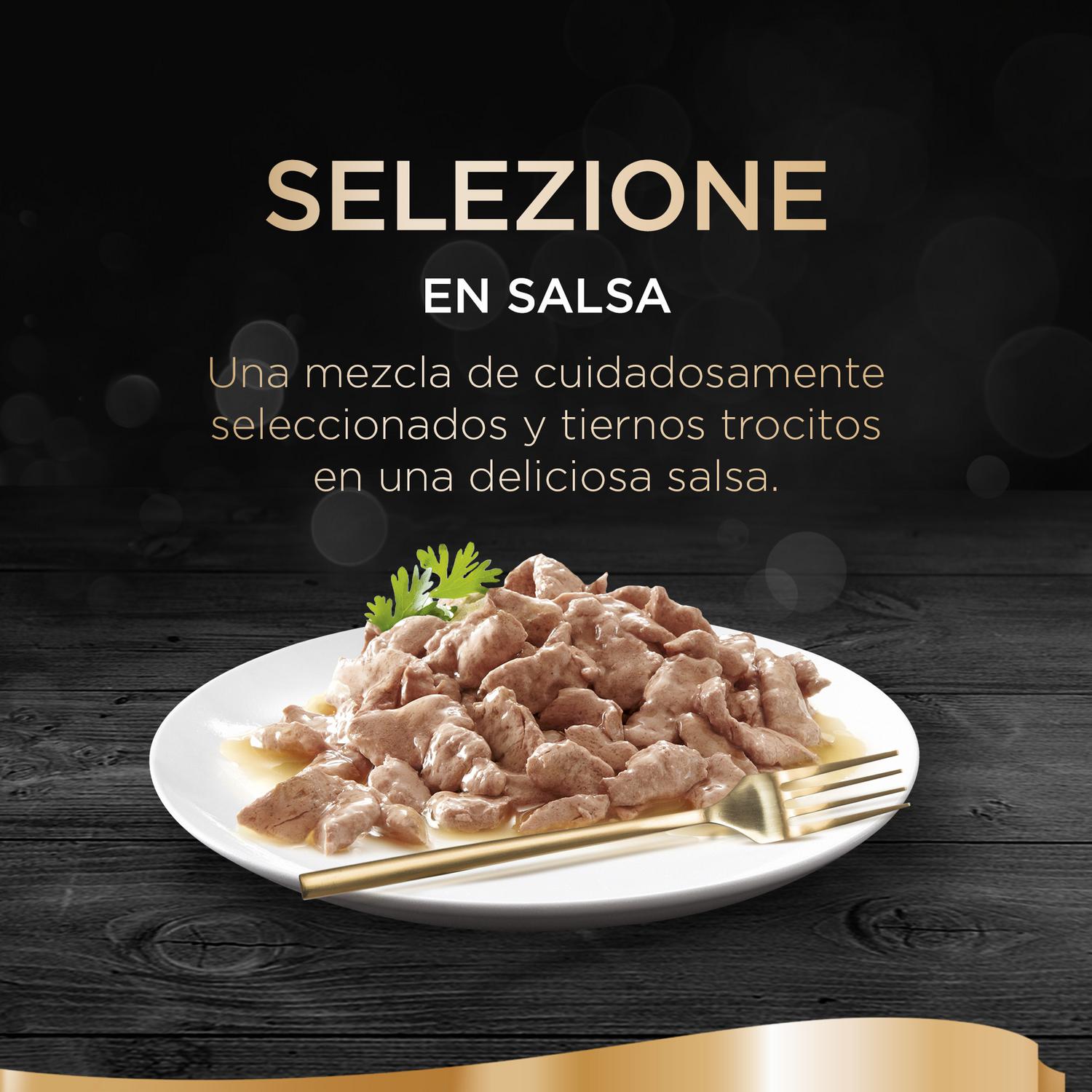 Comida húmeda selección pescados en salsa para gatos Sheba Selezione pack de 4 unidades de 85 g.