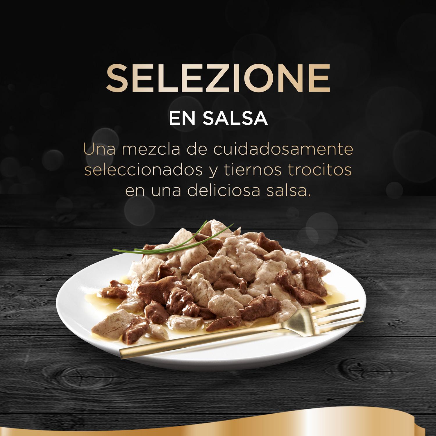 Comida húmeda selección de carnes en salsa para gatos Sheba Selezione pack de 4 unidades de 85 g.