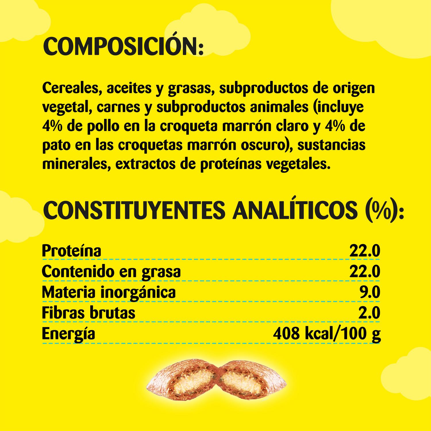 Snacks de pollo y pato para gatos Catisfactions 60 g.