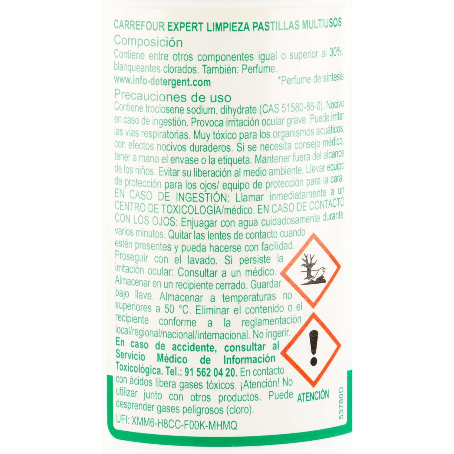 Pastillas limpiadoras multiusos Carrefour Expert 40 ud.