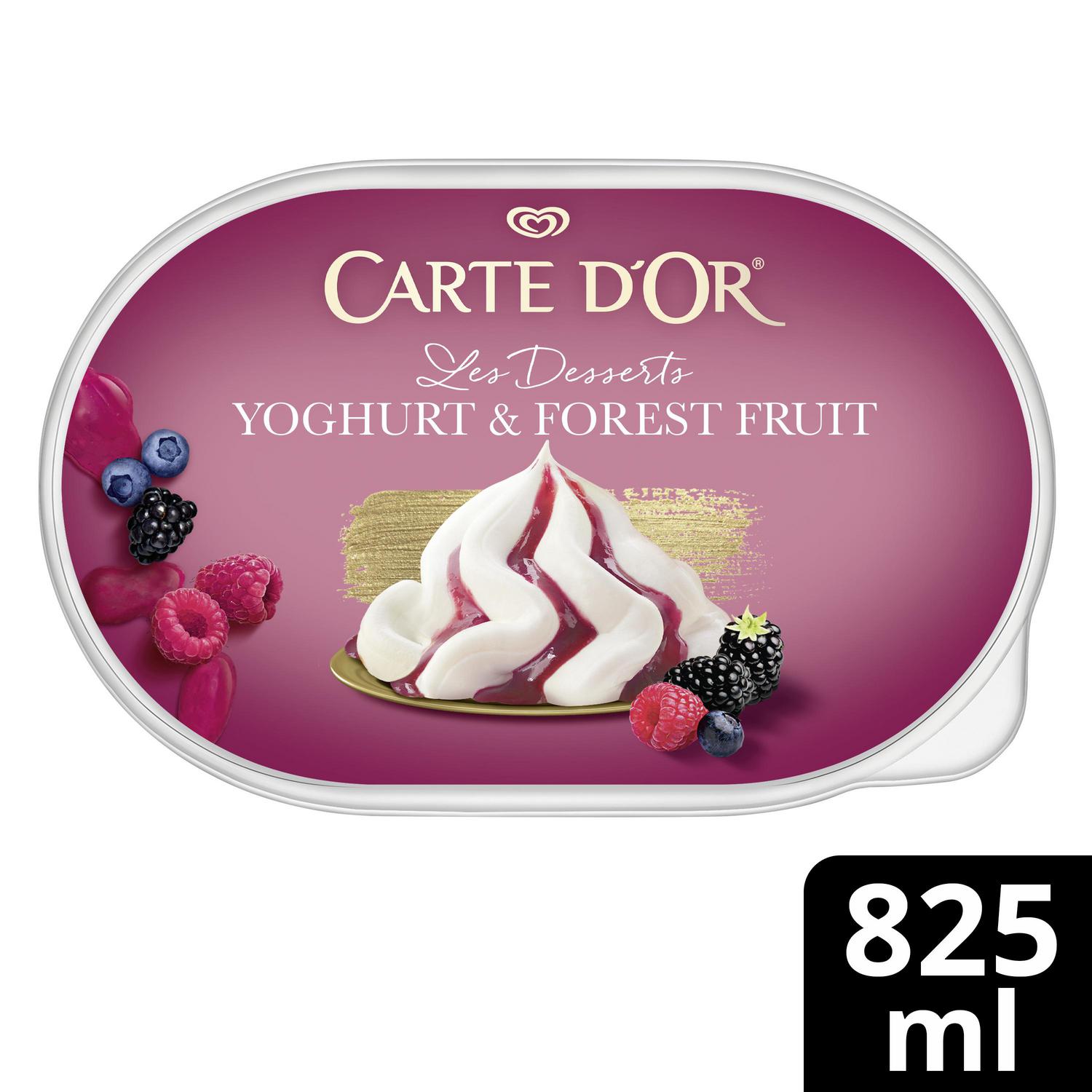 Helado con yogur y frutas del bosque Carte d'Or 480 g.
