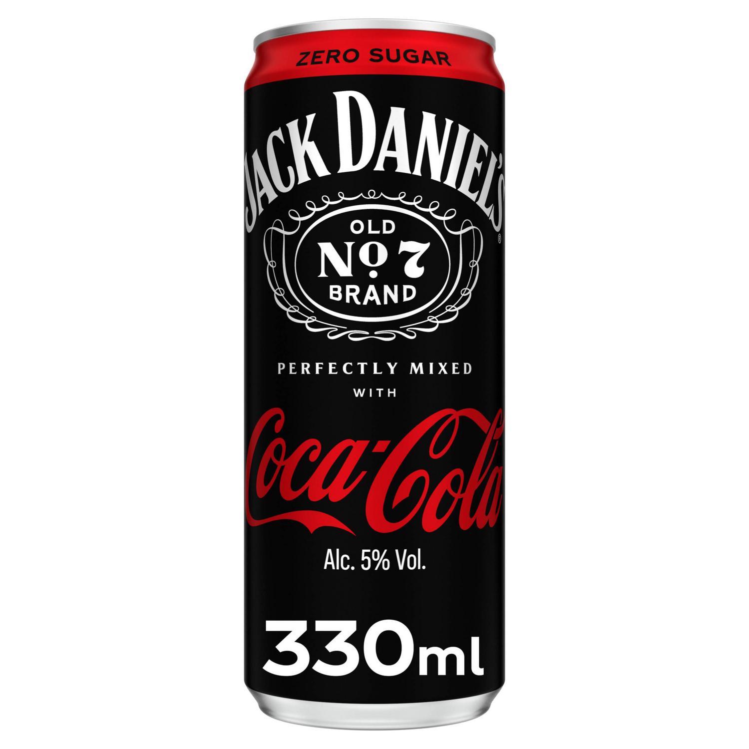 Whisky Jack Daniel’s con Coca-Cola Zero azúcar lata 33 cl.