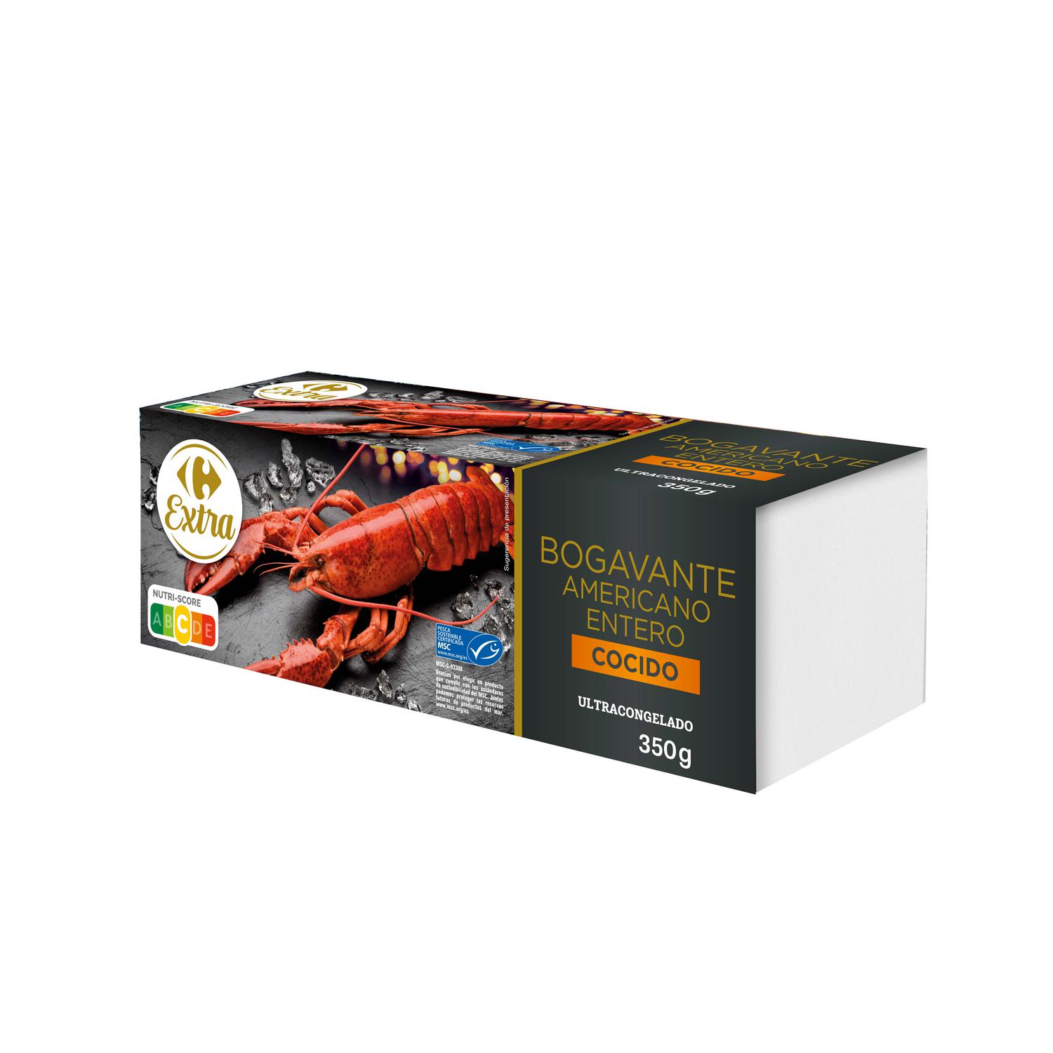 Bogavante americano entero cocido Extra Carrefour 350 g